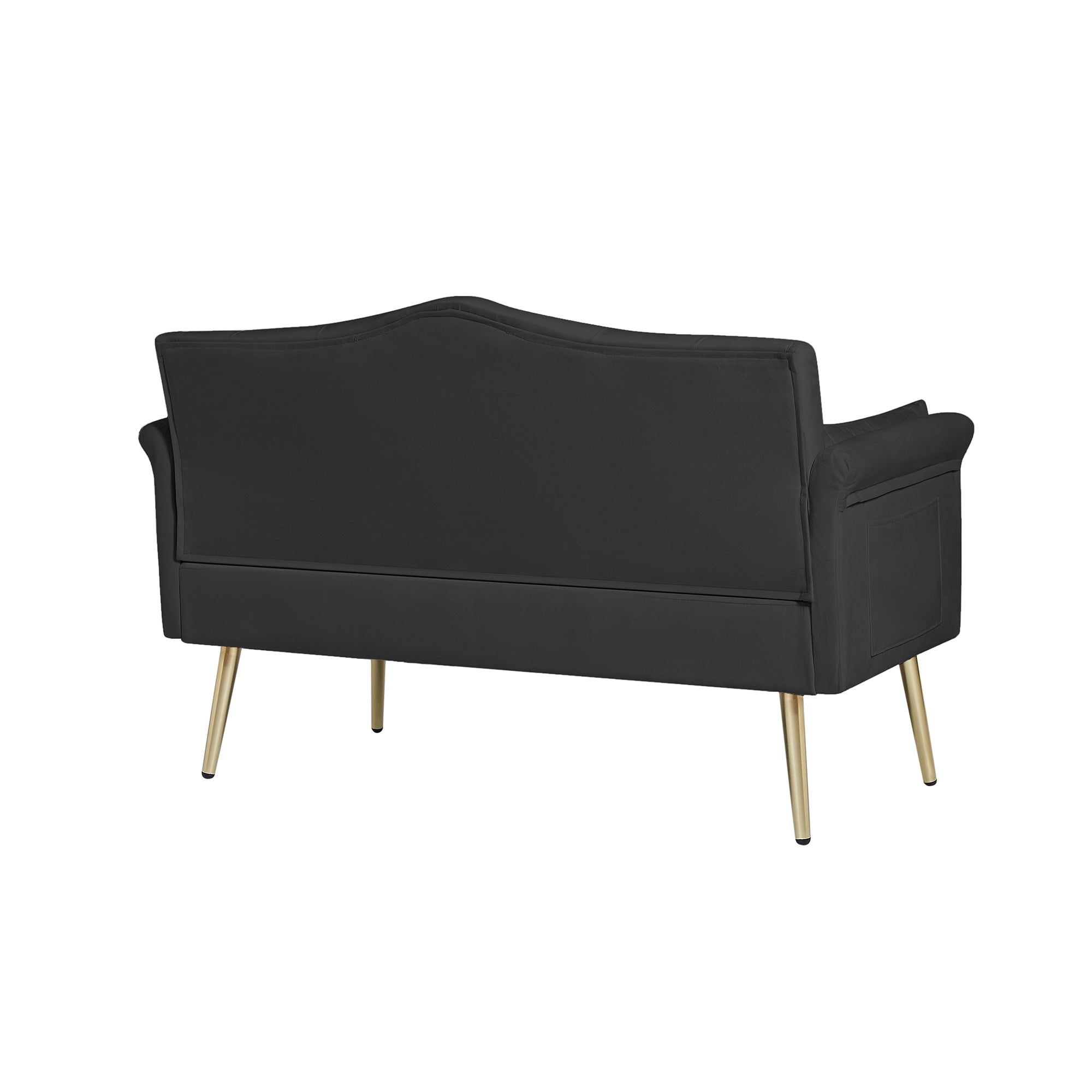 BLACK 2 SEATER SOFA
