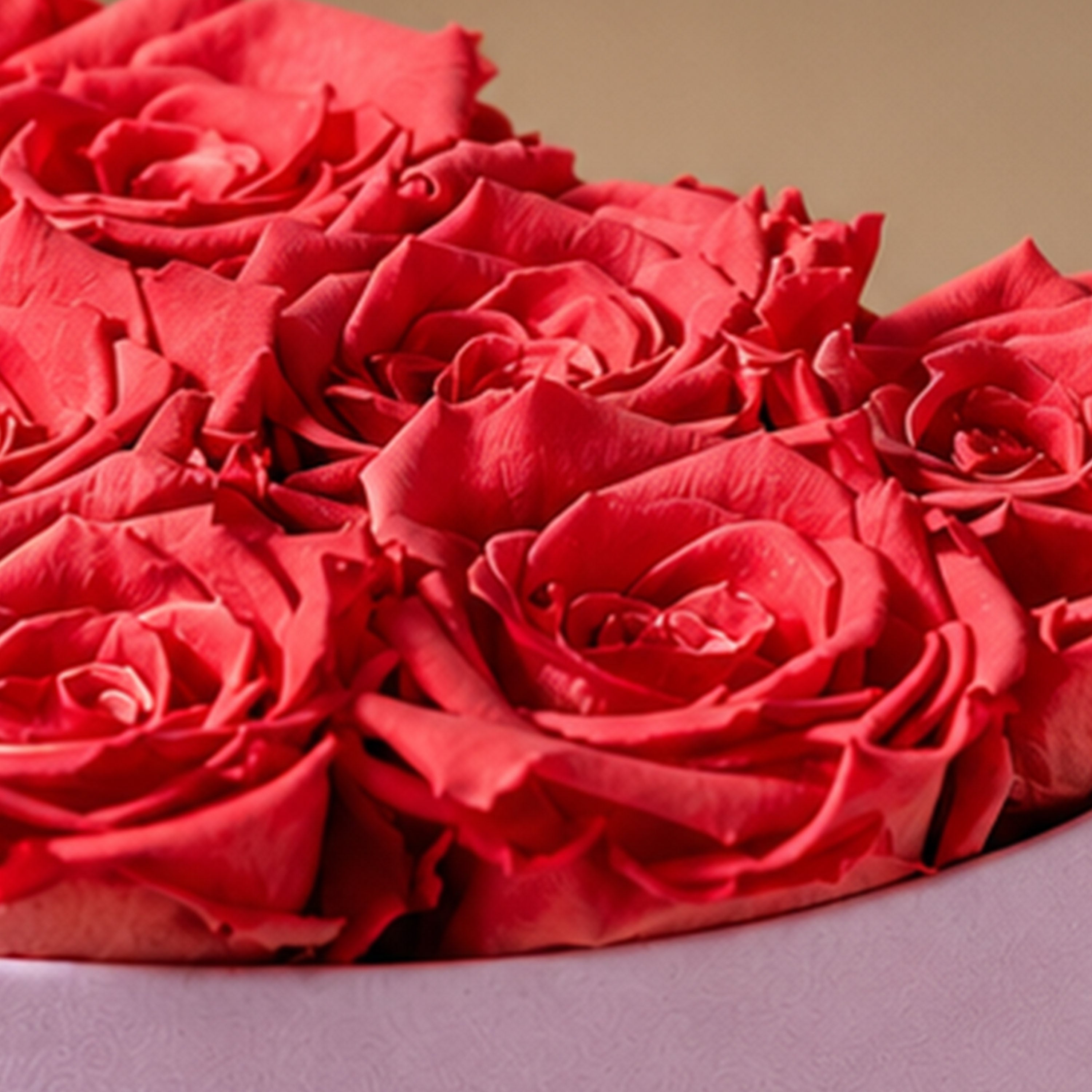 Baby Heart Light Pink Suede Box | Coral Roses