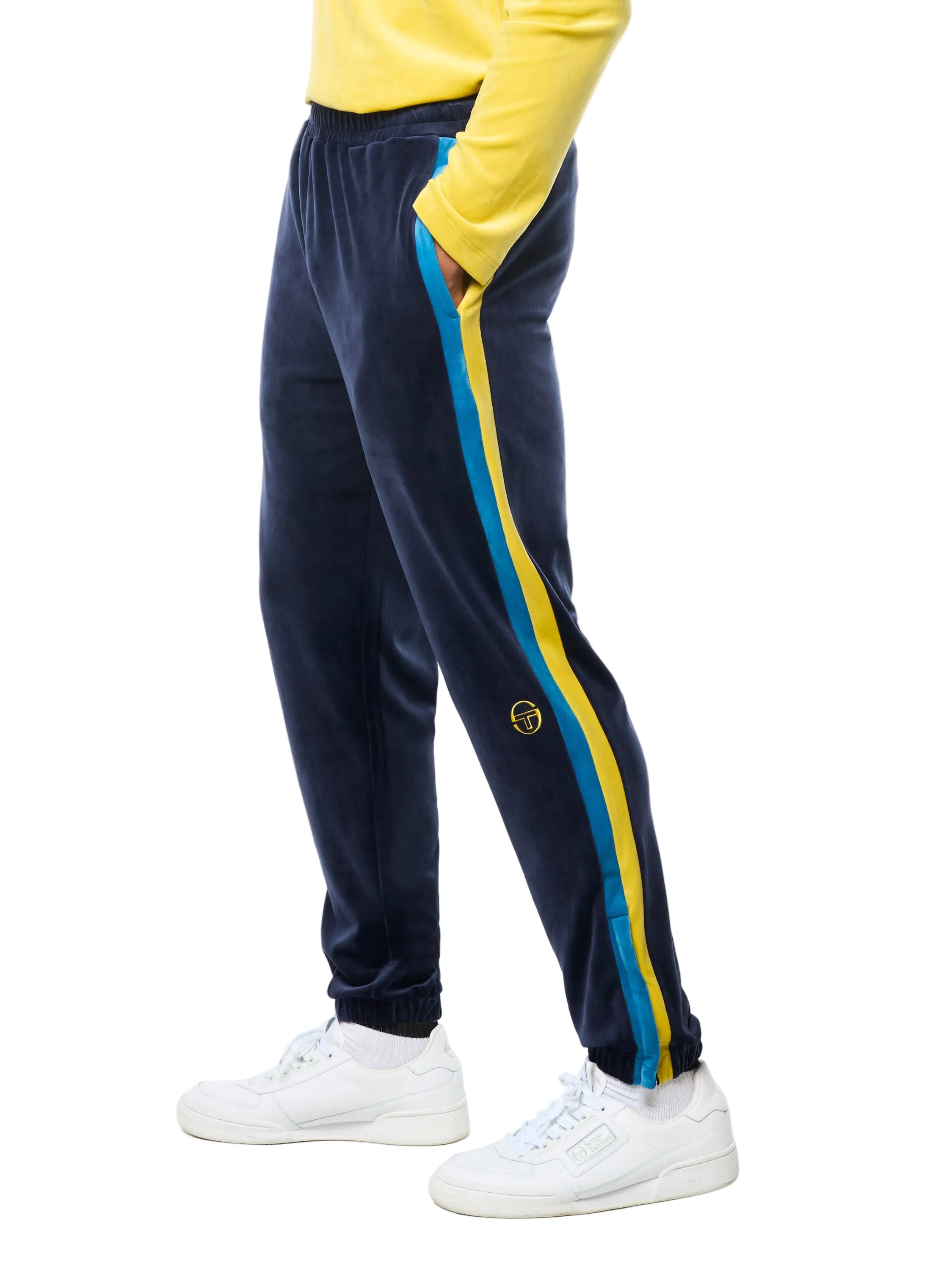 Banda Velour Track Pant- Maritime Blue