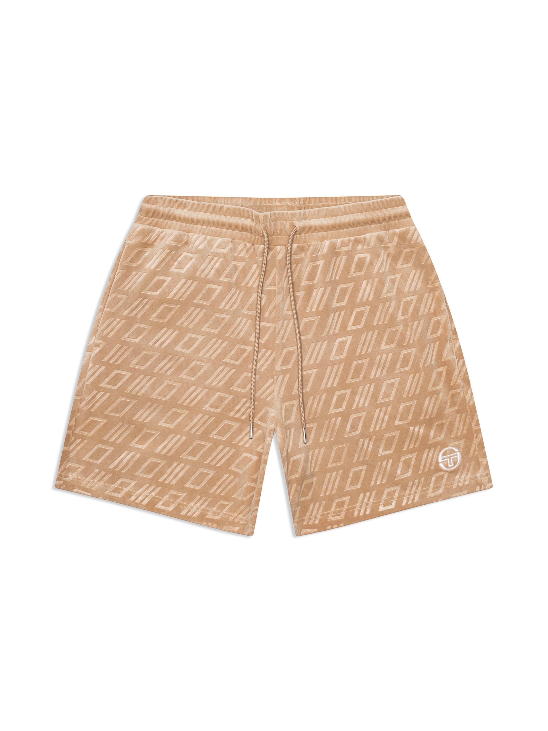 Bandiera Debossed Velour Short-Humus