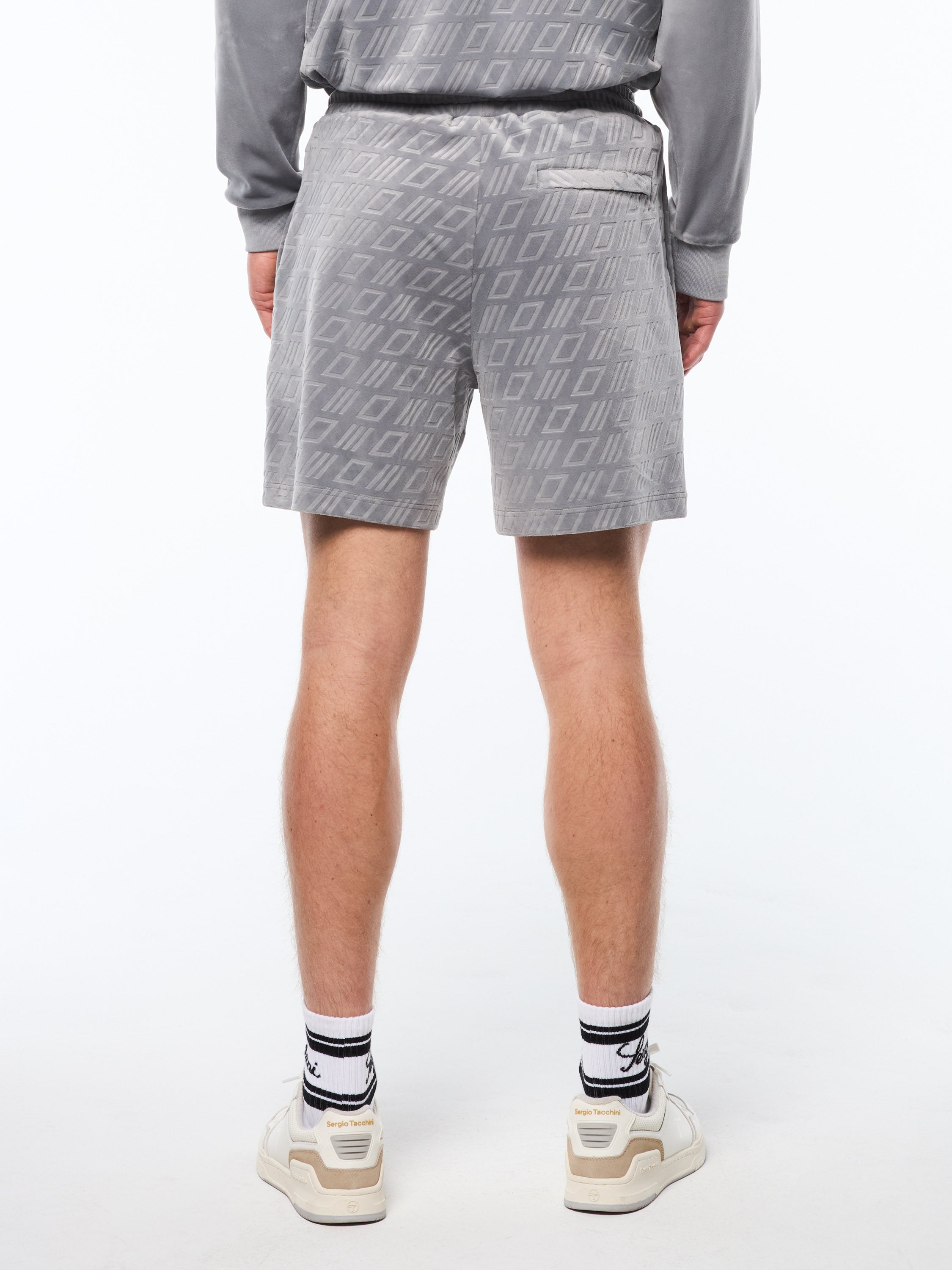Bandiera Debossed Velour Short-Sleet