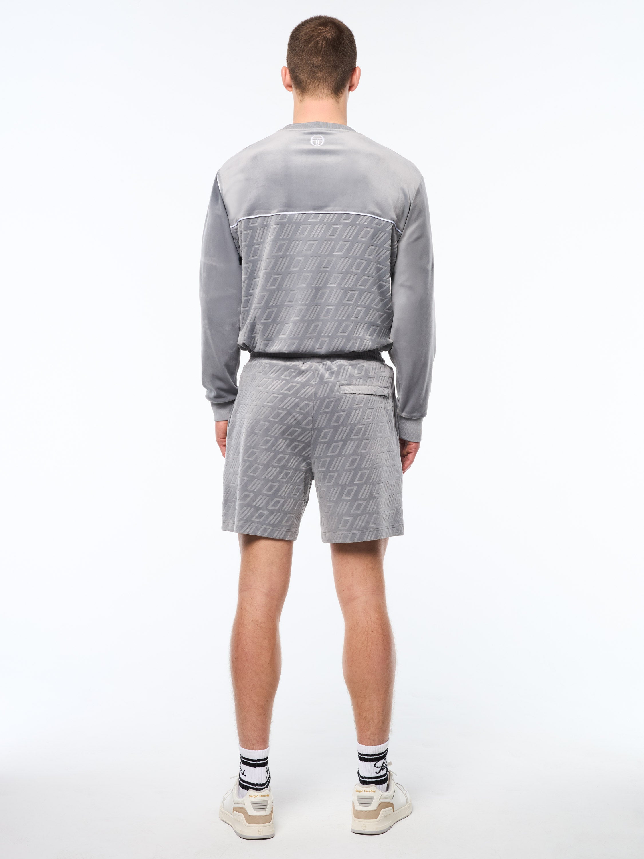 Bandiera Debossed Velour Short-Sleet