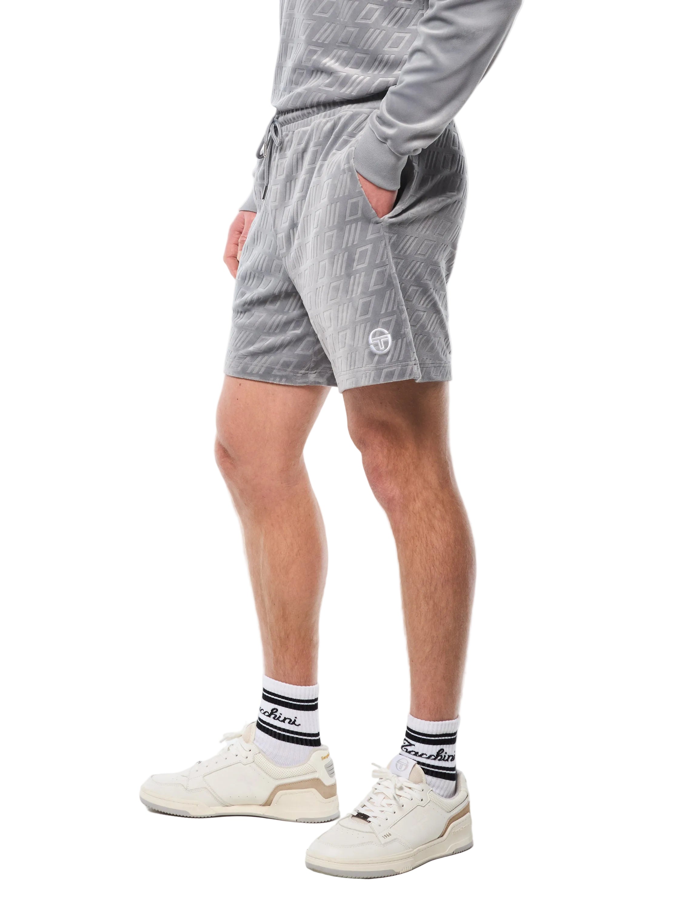 Bandiera Debossed Velour Short-Sleet