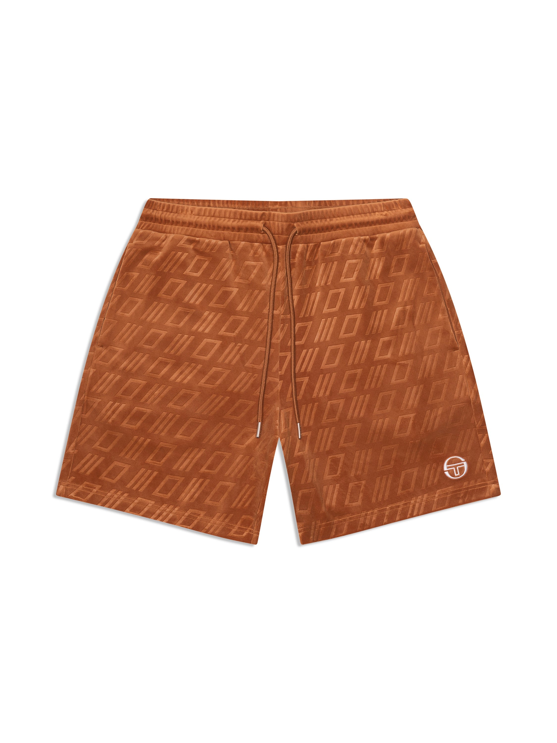 Bandiera Debossed Velour Short-Sugar Almond