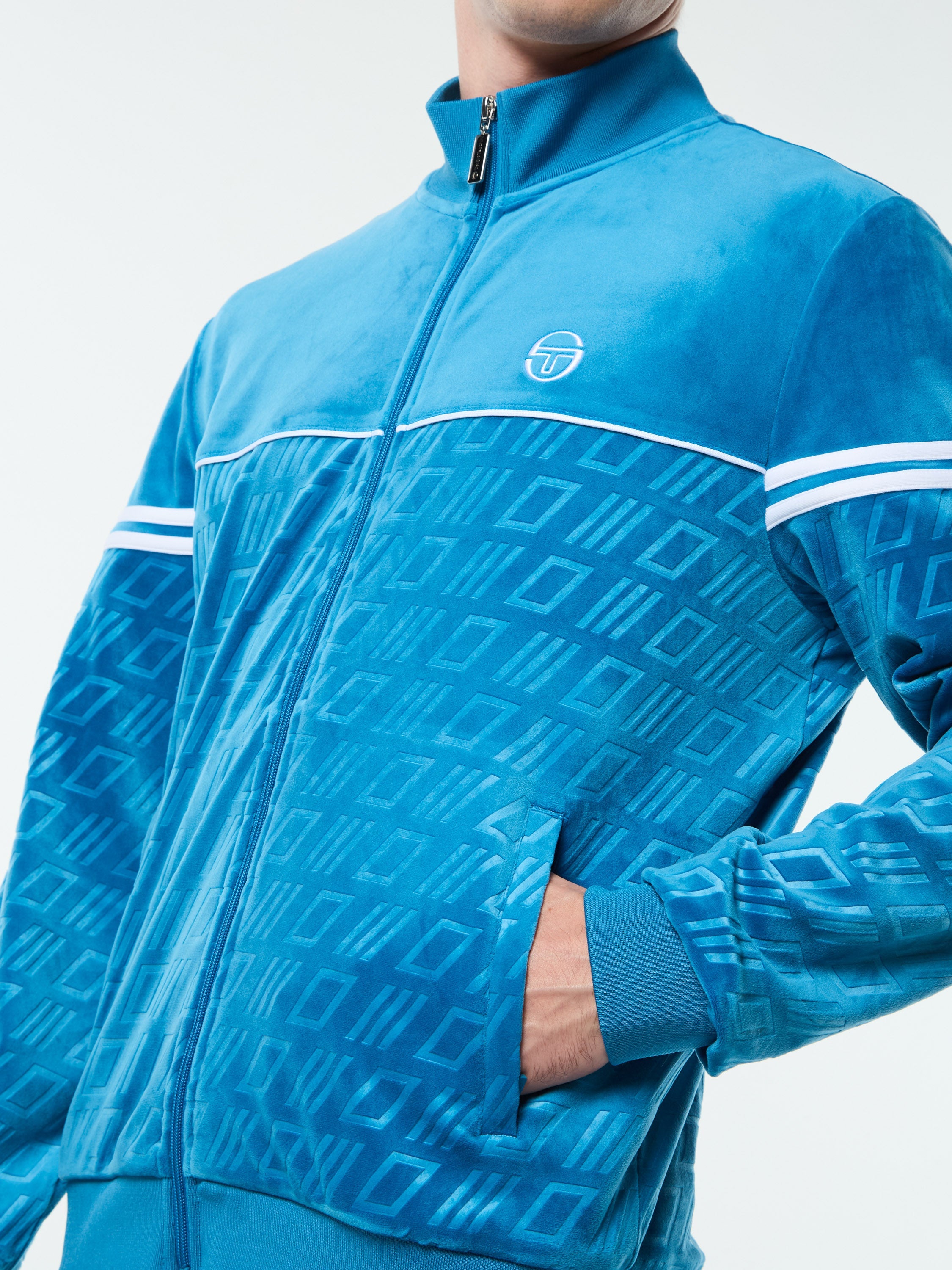 Bandiera Track Jacket- Mykonos Blue