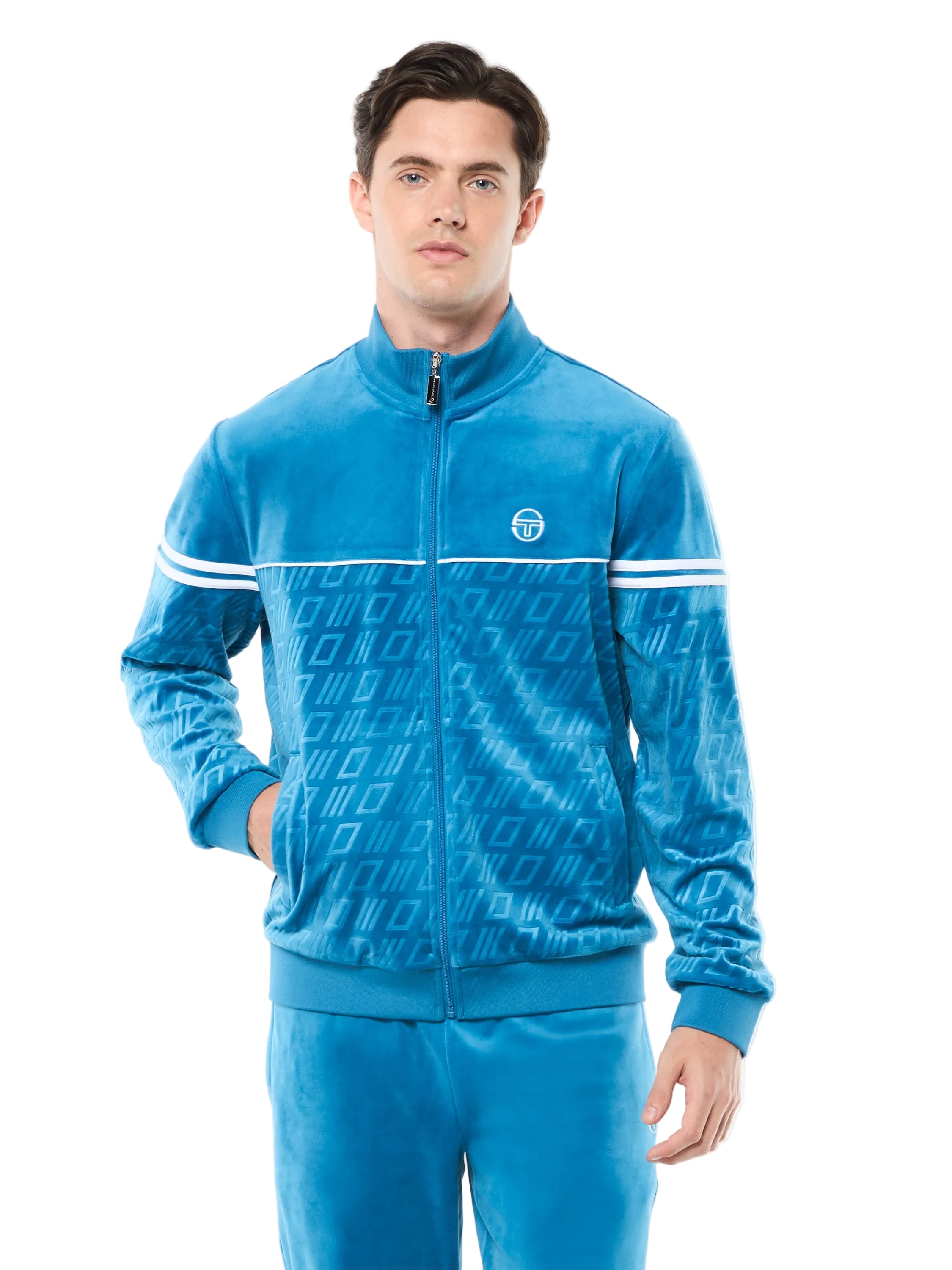 Bandiera Track Jacket- Mykonos Blue