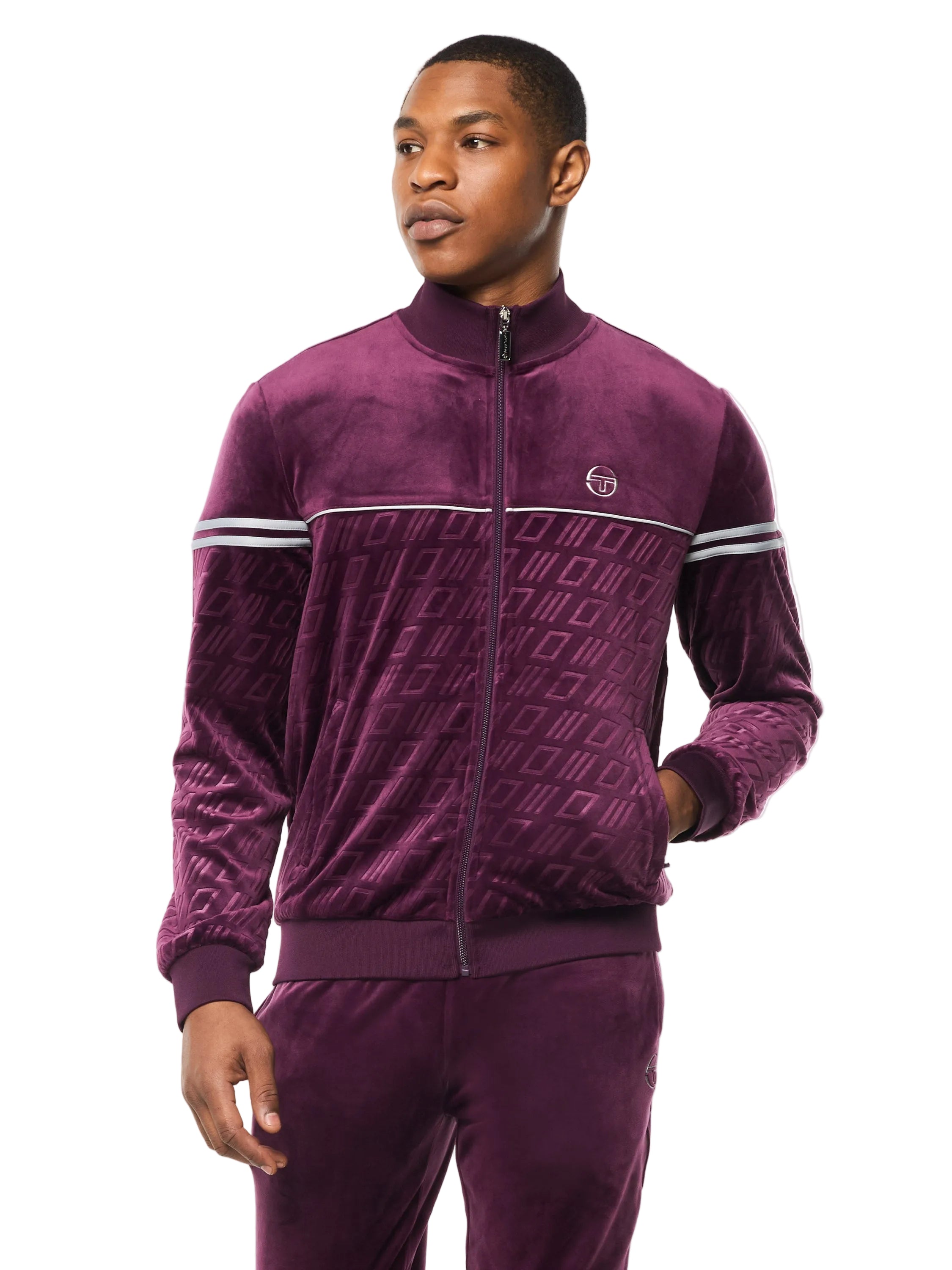 Bandiera Track Jacket- Potent Purple