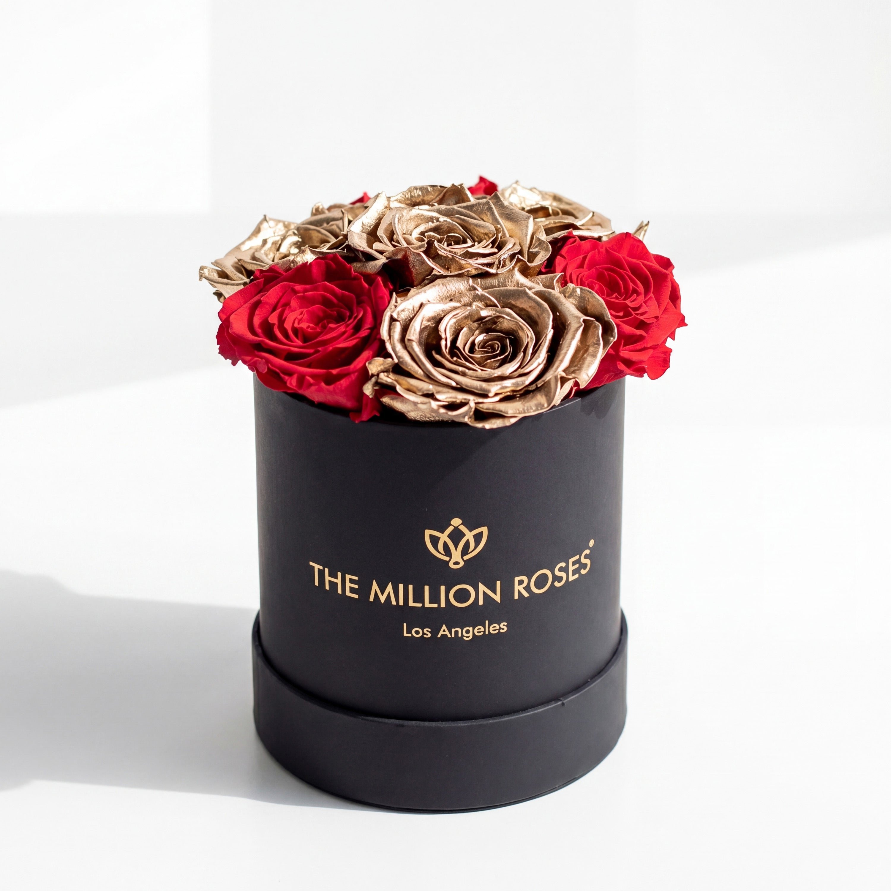 Basic Black Box | Red & Gold Roses