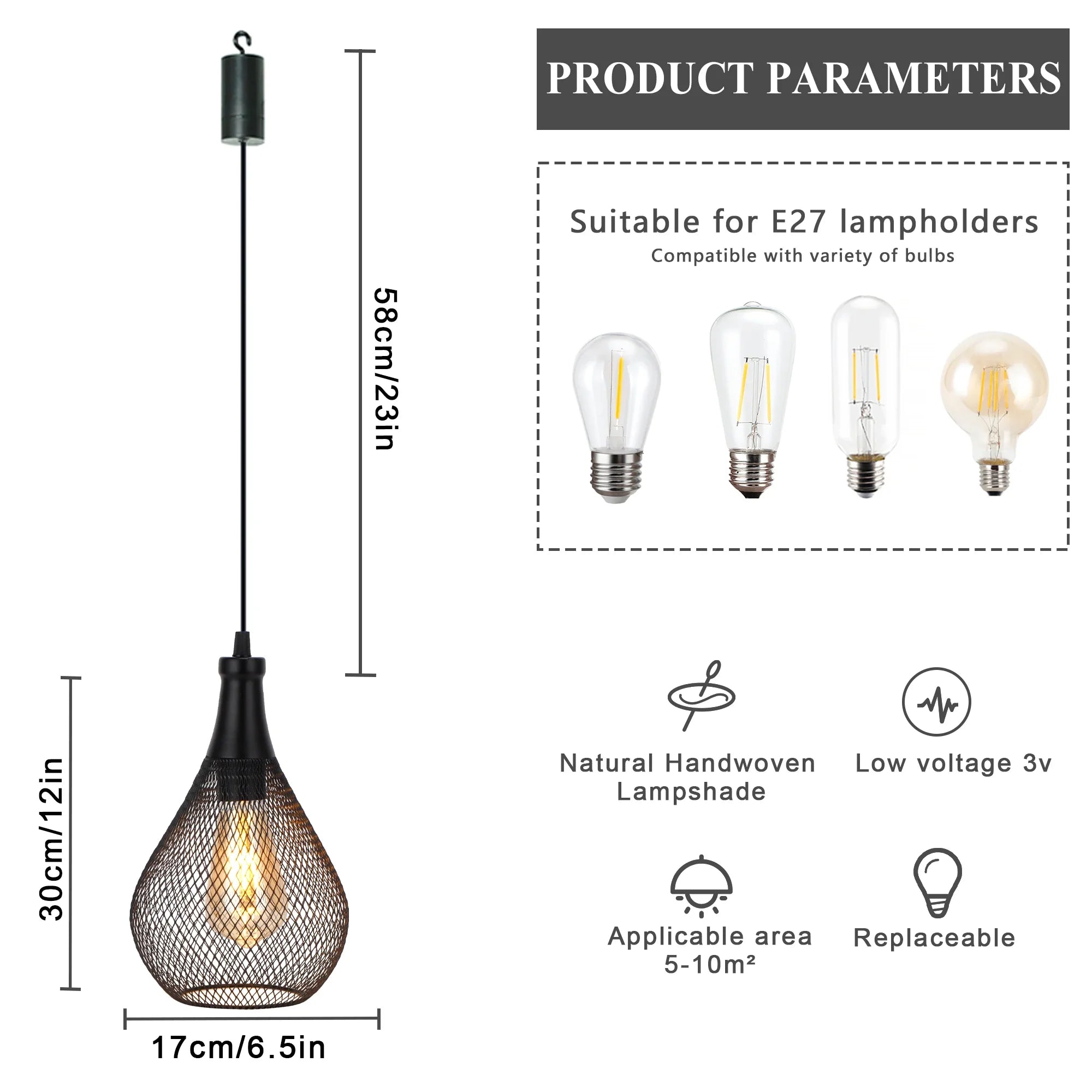 Battery Operated Hanging Lamp