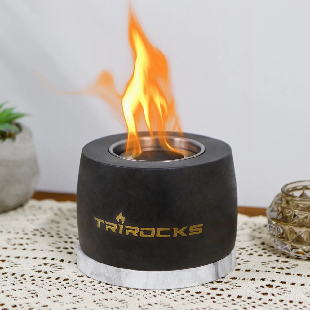 Black Graphite Color Cement Concrete Portable Fireplace