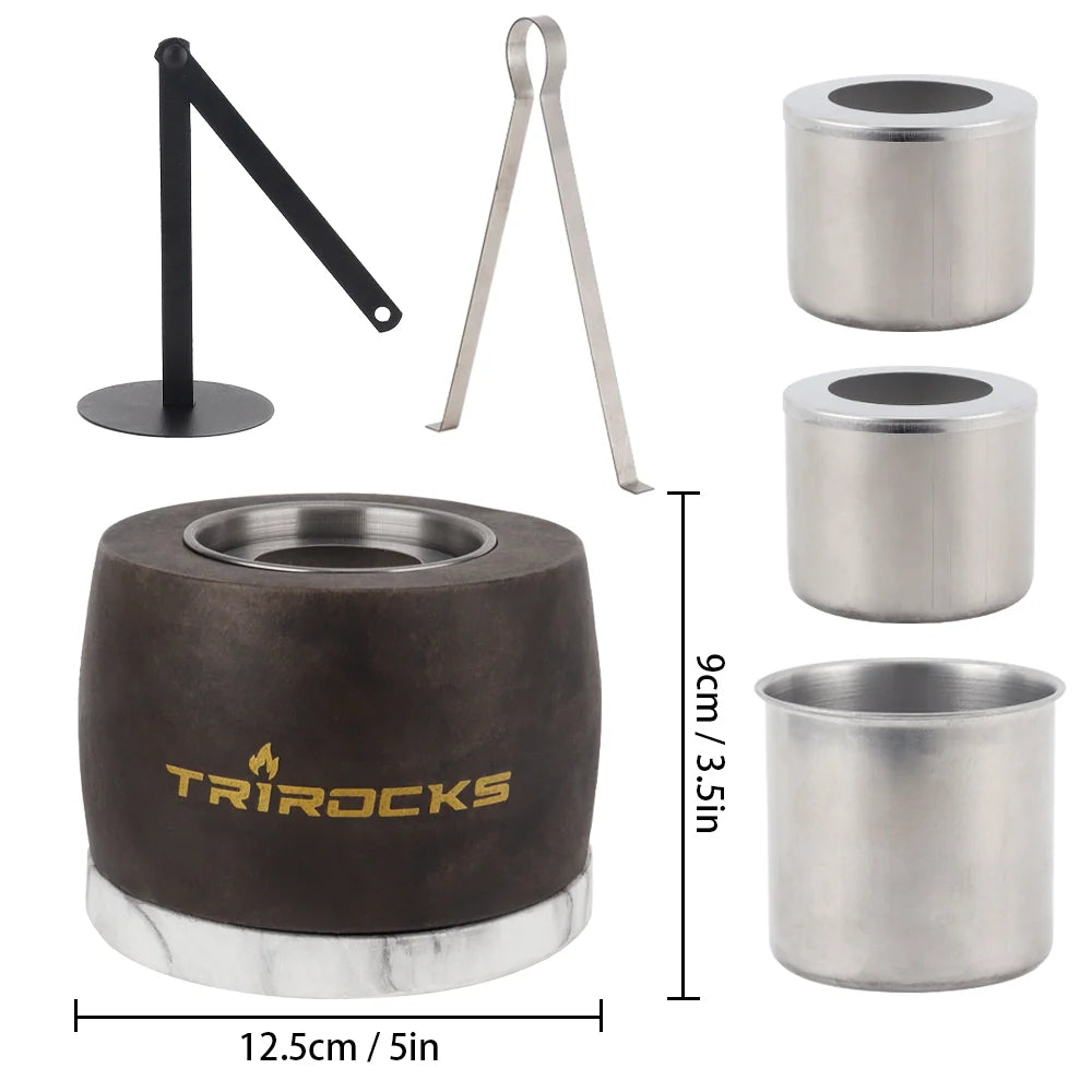 Black Graphite Color Cement Concrete Portable Fireplace