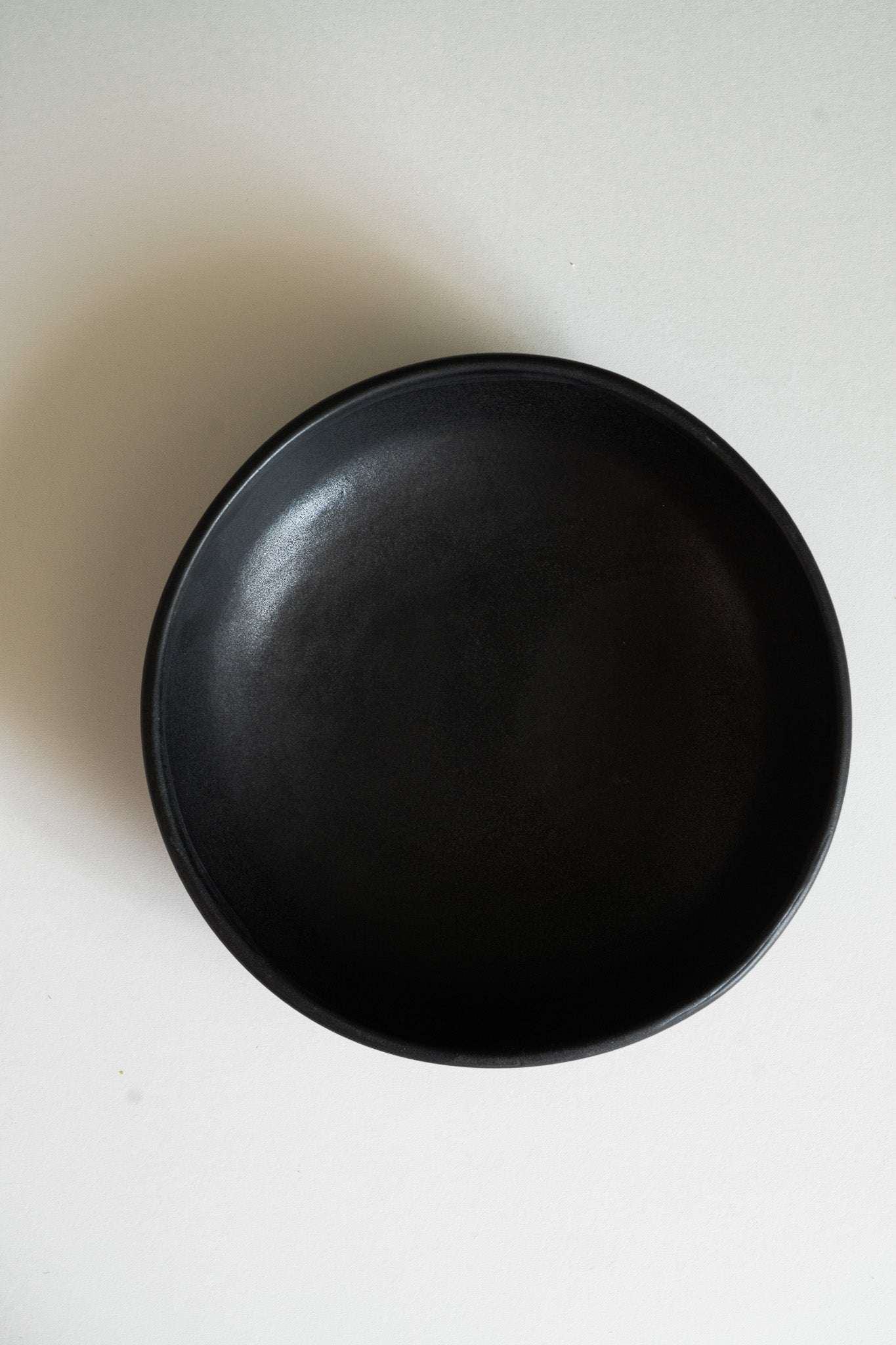 Black Matte Stoneware Pasta Bowl