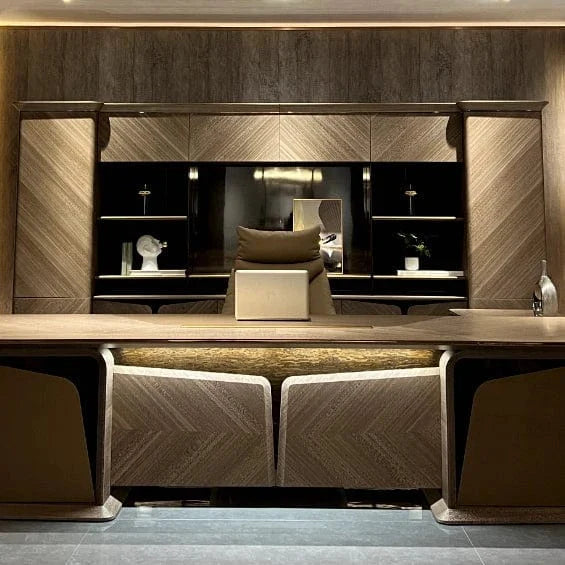 Brandy · Office Shelves w/ Integrated Lighting & Storage