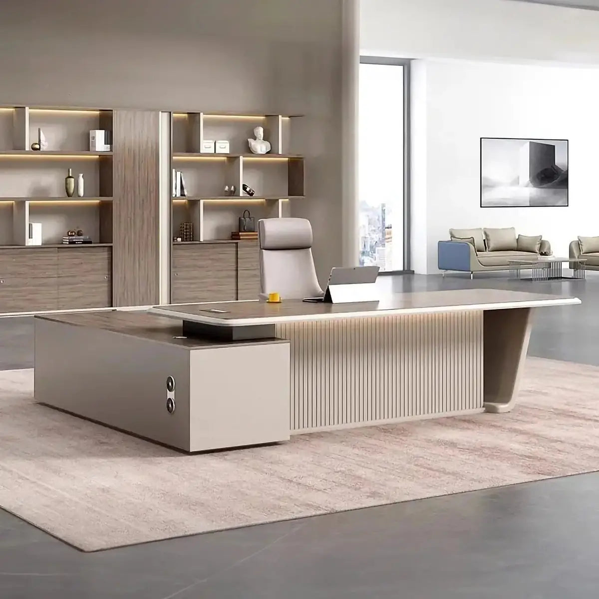 Brimley · Modern L-Shaped Executive Desk