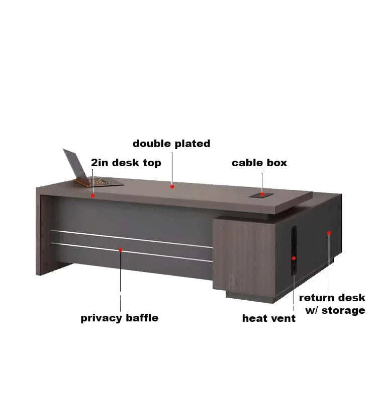Bristol · Modern L-Shaped Executive Desk