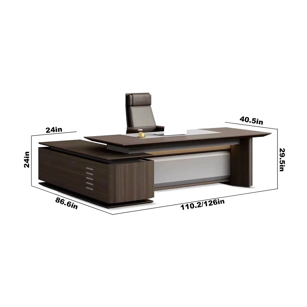 Brontë · Modern L-Shaped Executive Desk
