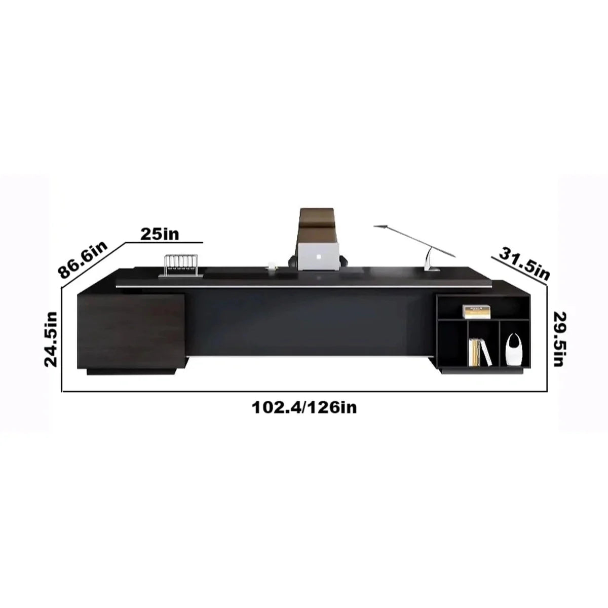 Byram · Modern L-Shaped Executive Desk