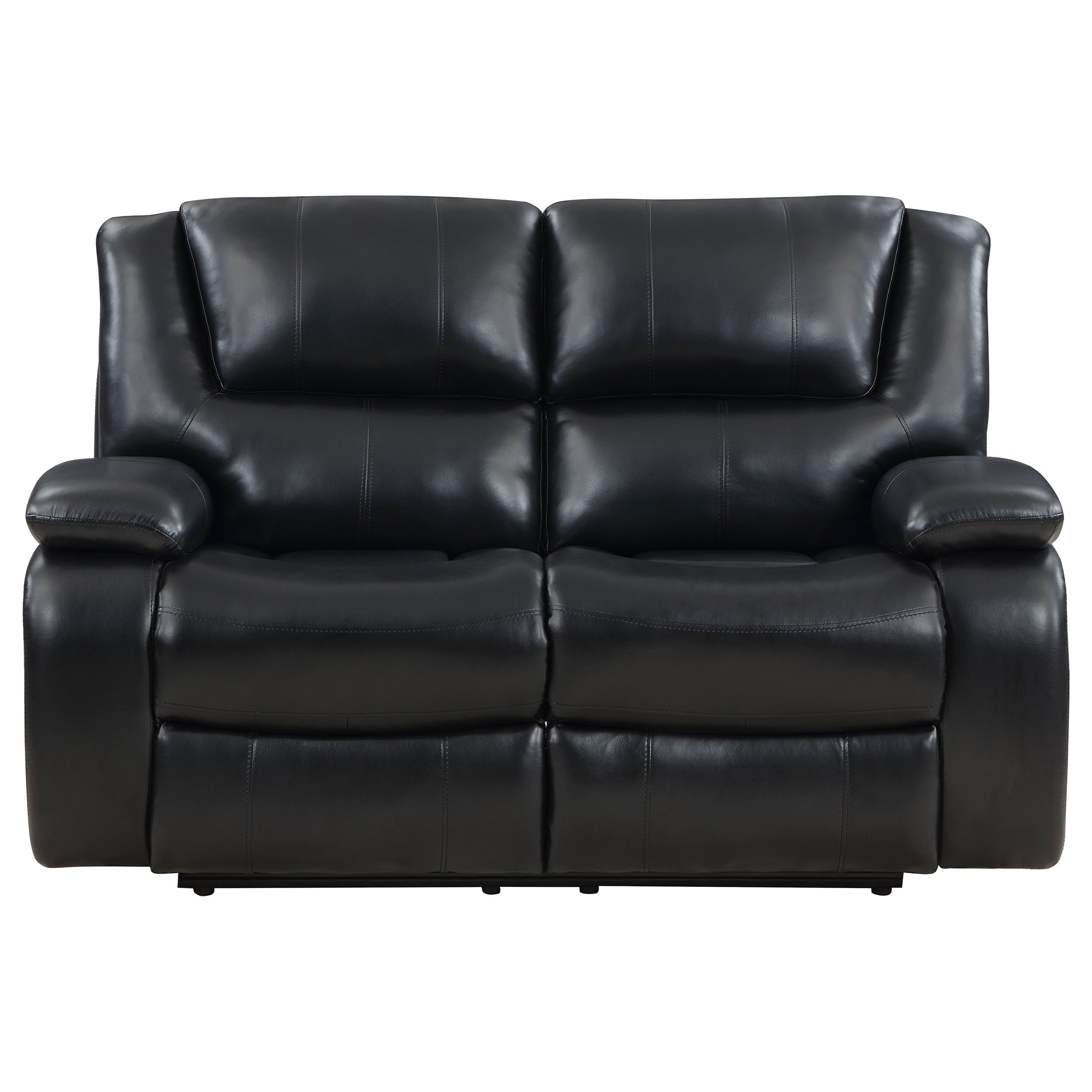 Camila 2-piece Upholstered Reclining Sofa Set Black