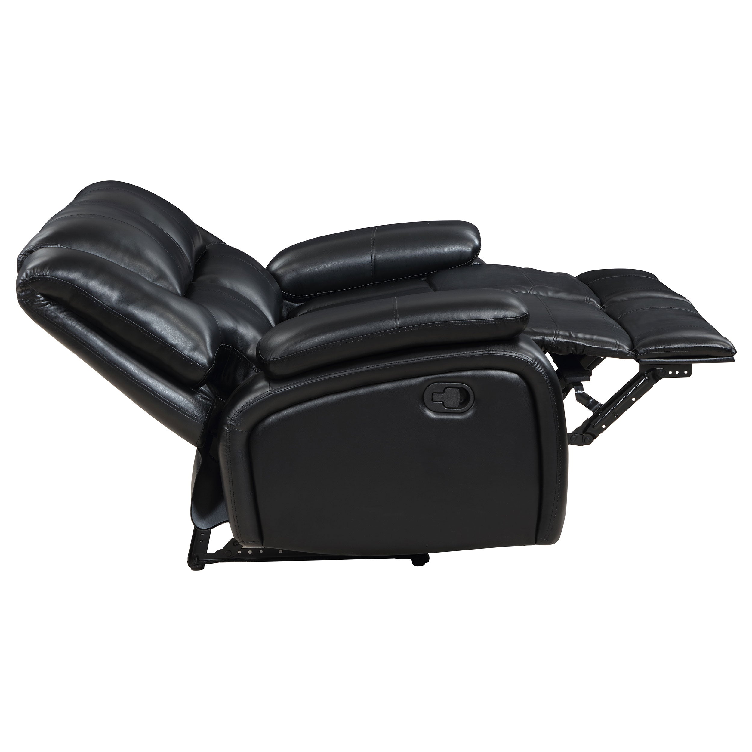 Camila 2-piece Upholstered Reclining Sofa Set Black