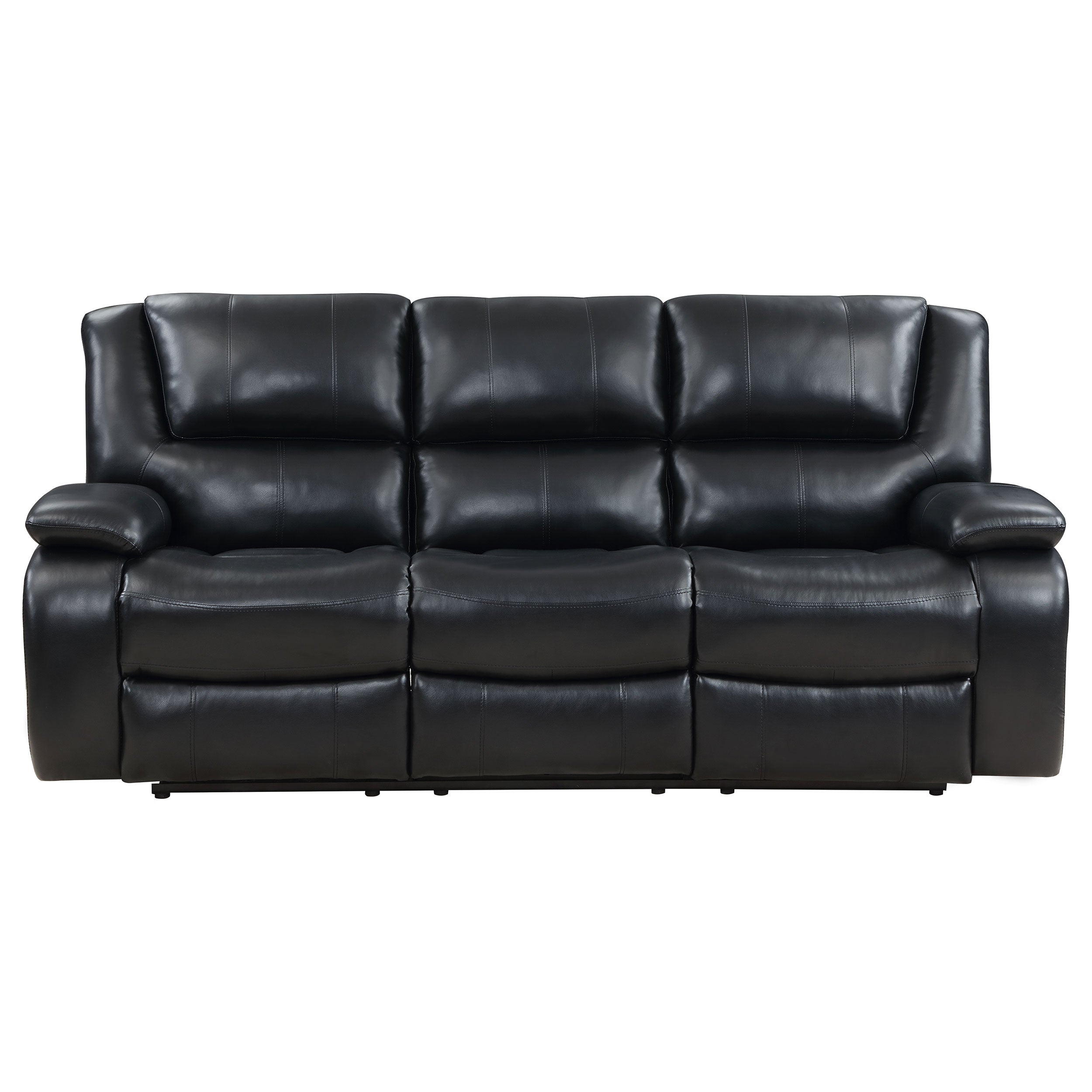 Camila 2-piece Upholstered Reclining Sofa Set Black