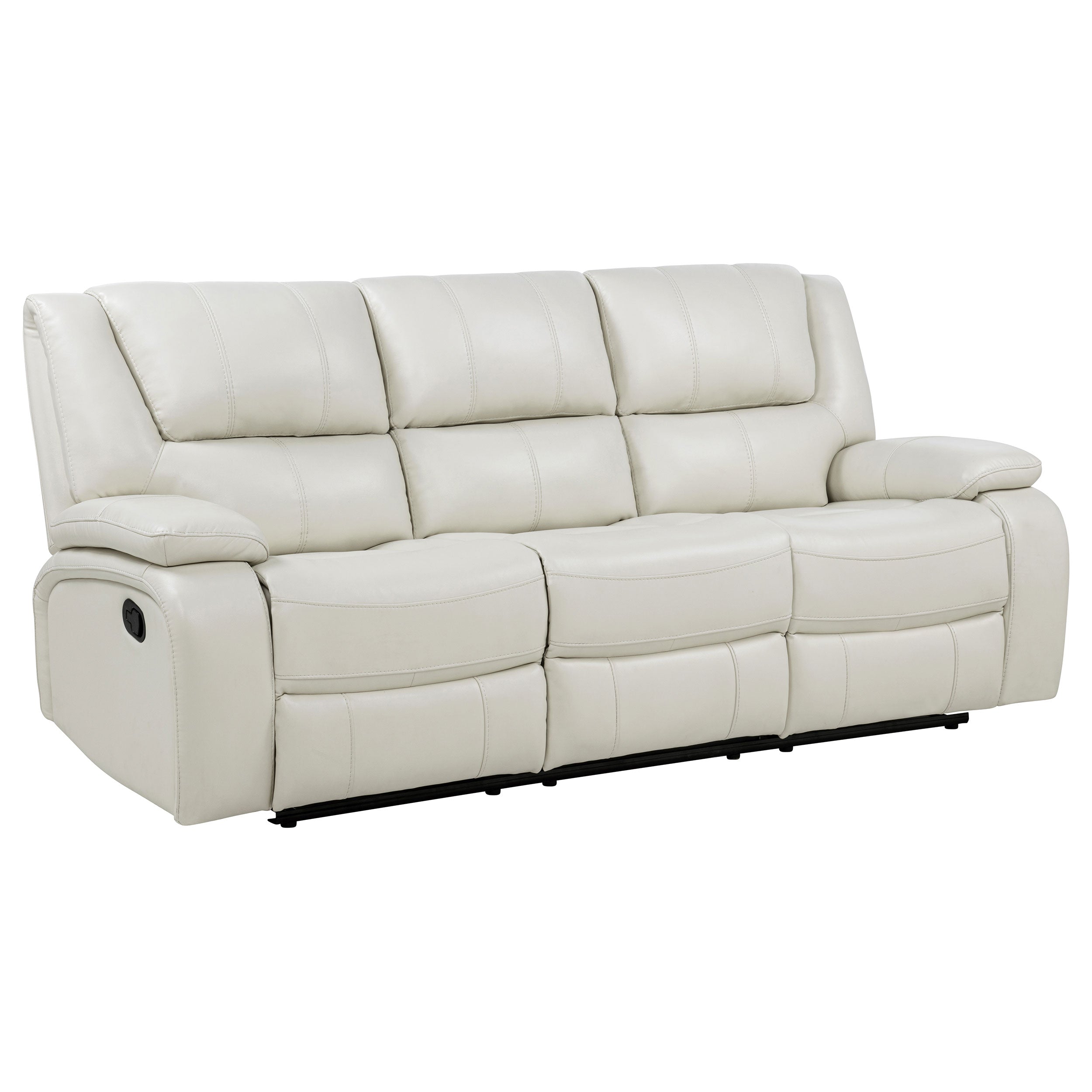 Camila 2-piece Upholstered Reclining Sofa Set White