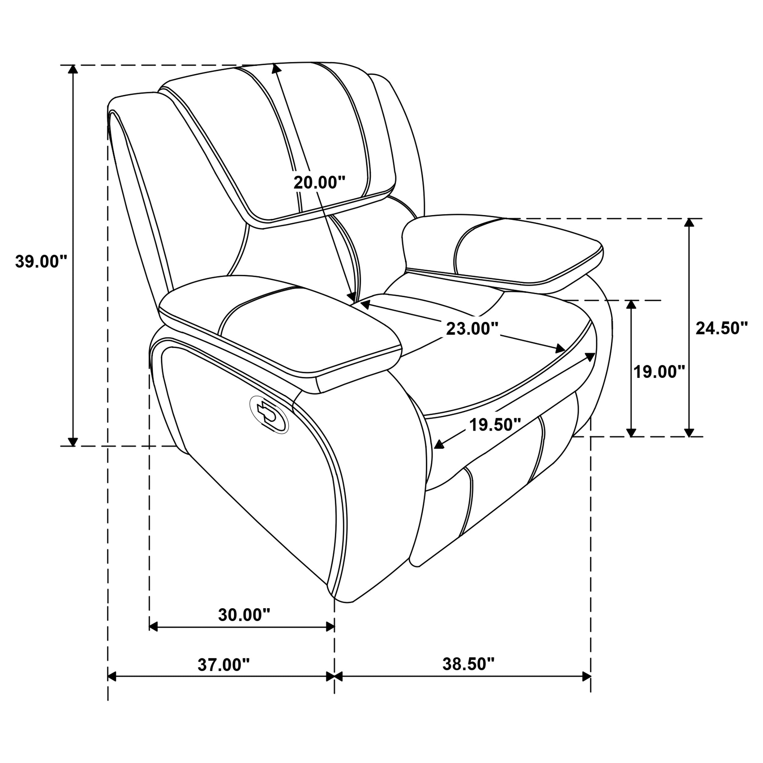 Camila Upholstered Glider Recliner Chair White