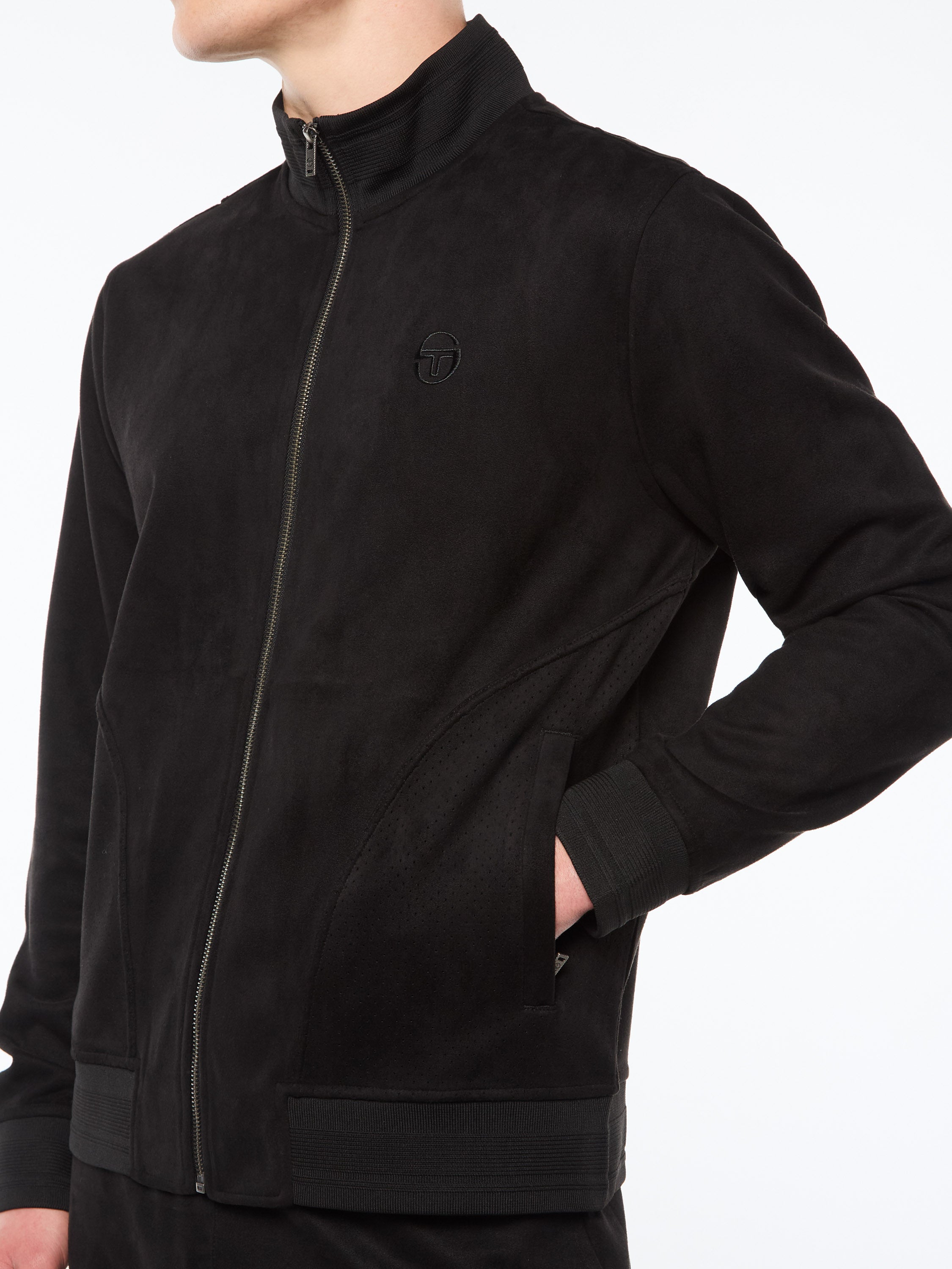 Camoscio Track Jacket- Black Beauty