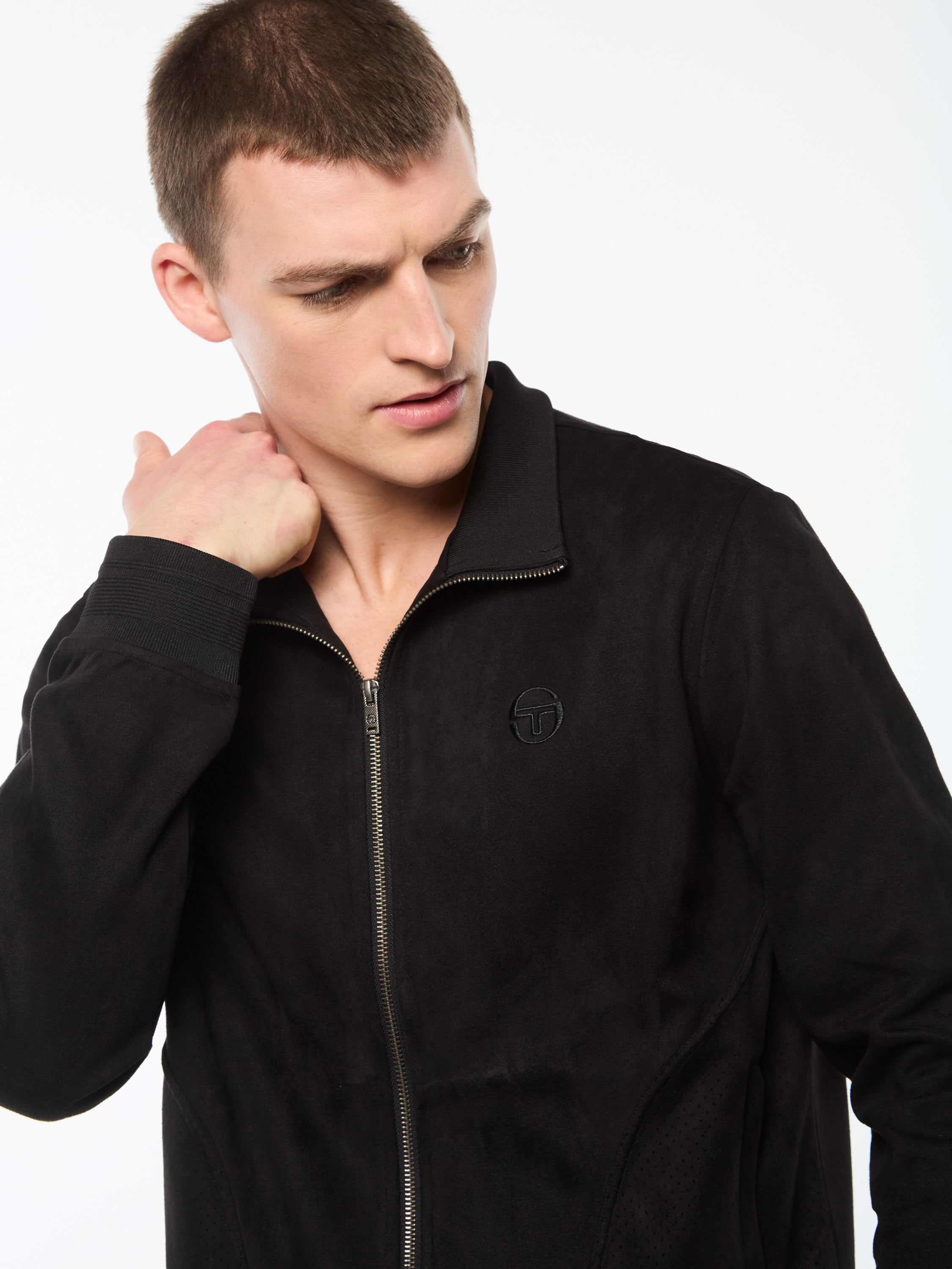 Camoscio Track Jacket- Black Beauty