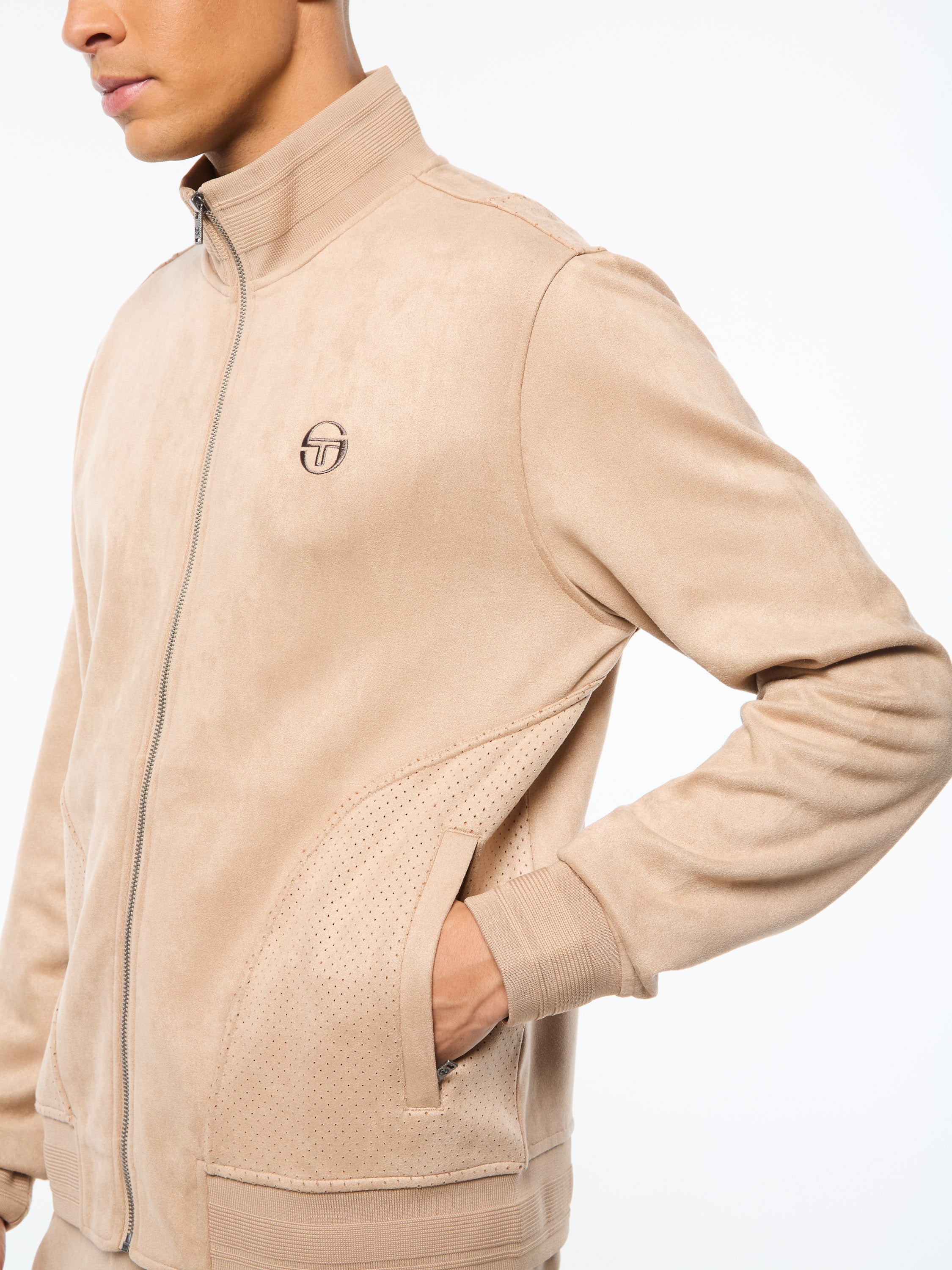 Camoscio Track Jacket- Humus