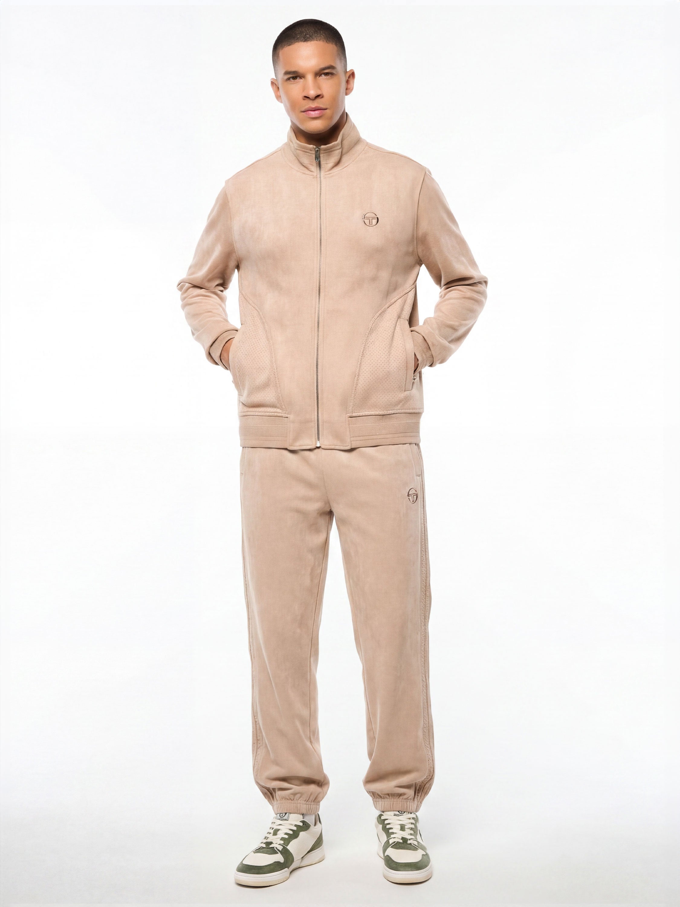 Camoscio Track Jacket- Humus