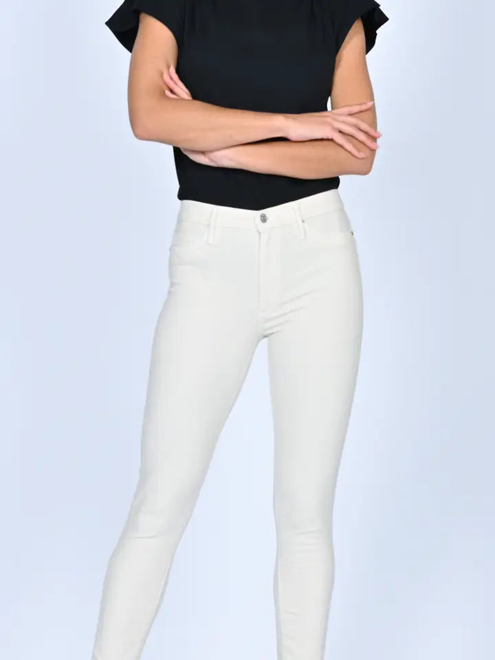 Carmen High Rise Ankle Fray - Sweet Cream