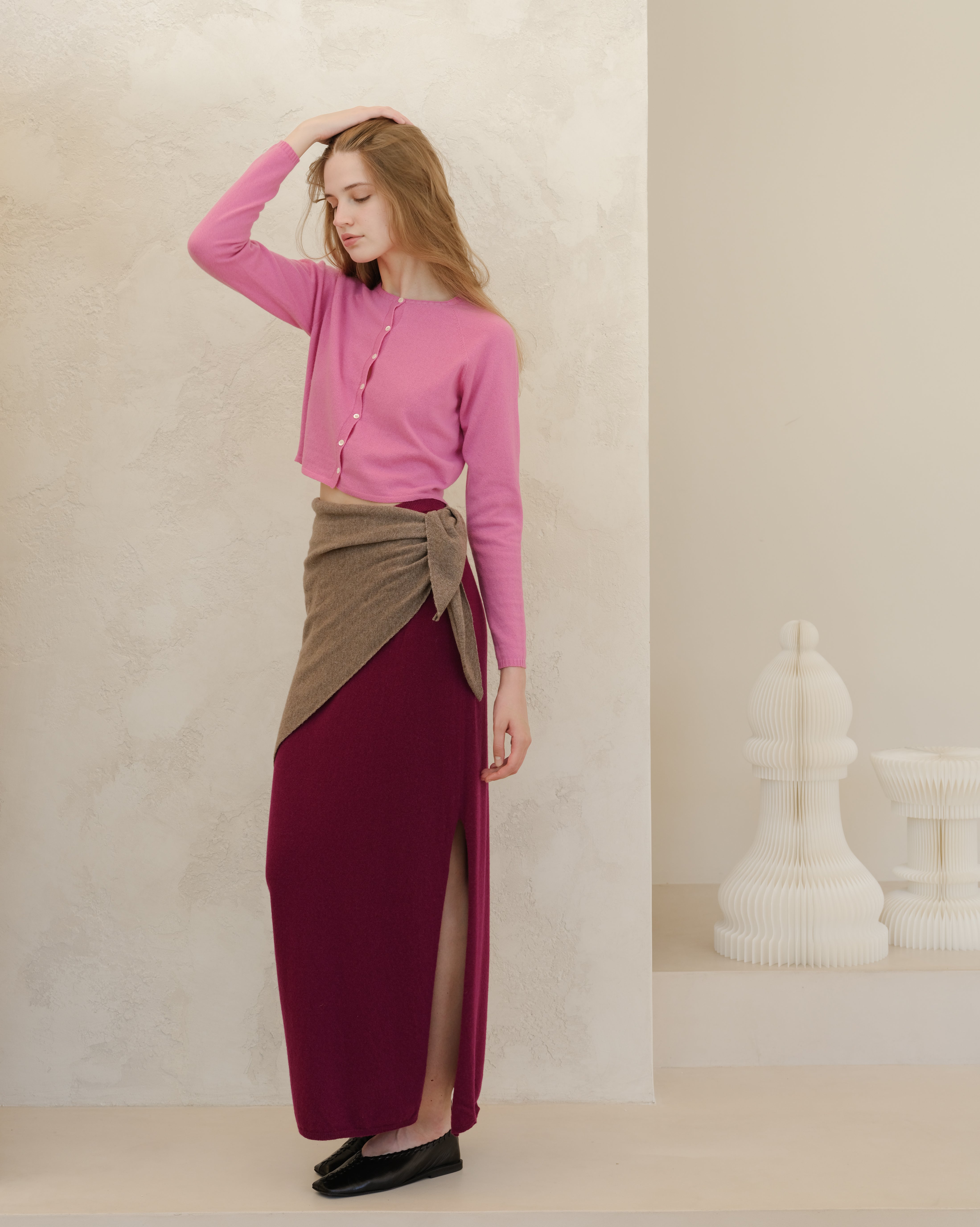 Cashmere Mix Cropped Cardigan