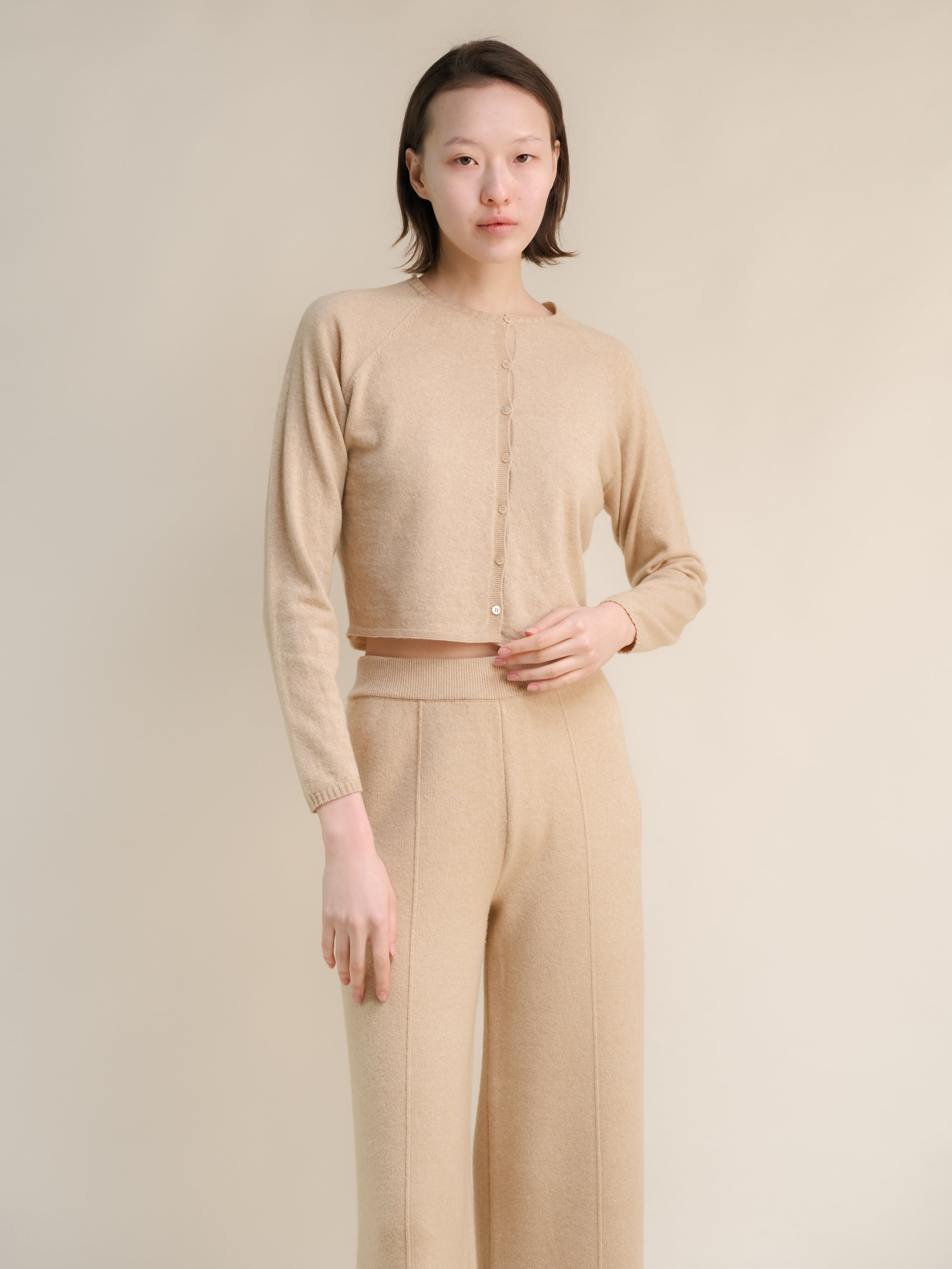 Cashmere Mix Cropped Cardigan