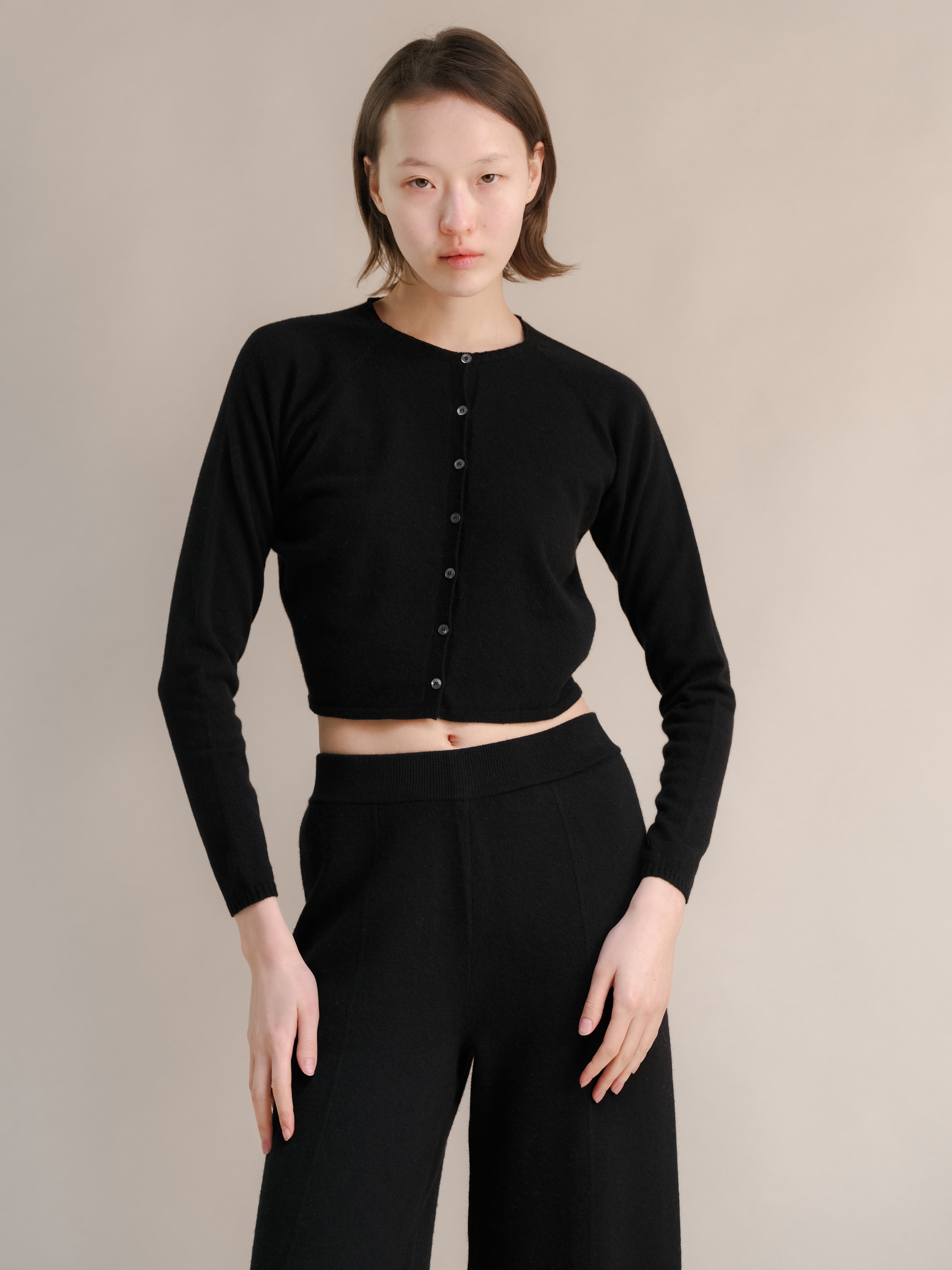 Cashmere Mix Cropped Cardigan
