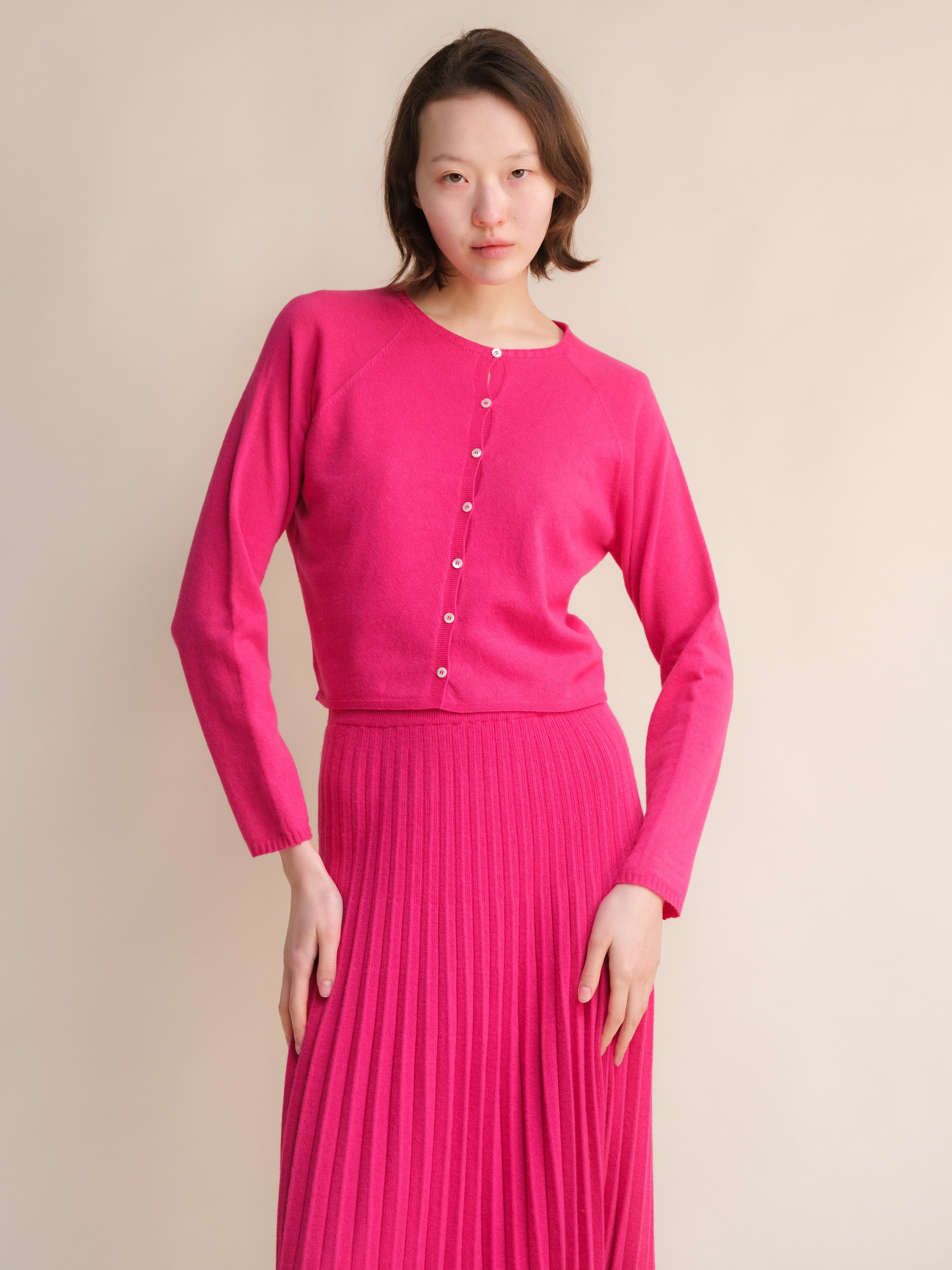 Cashmere Mix Cropped Cardigan