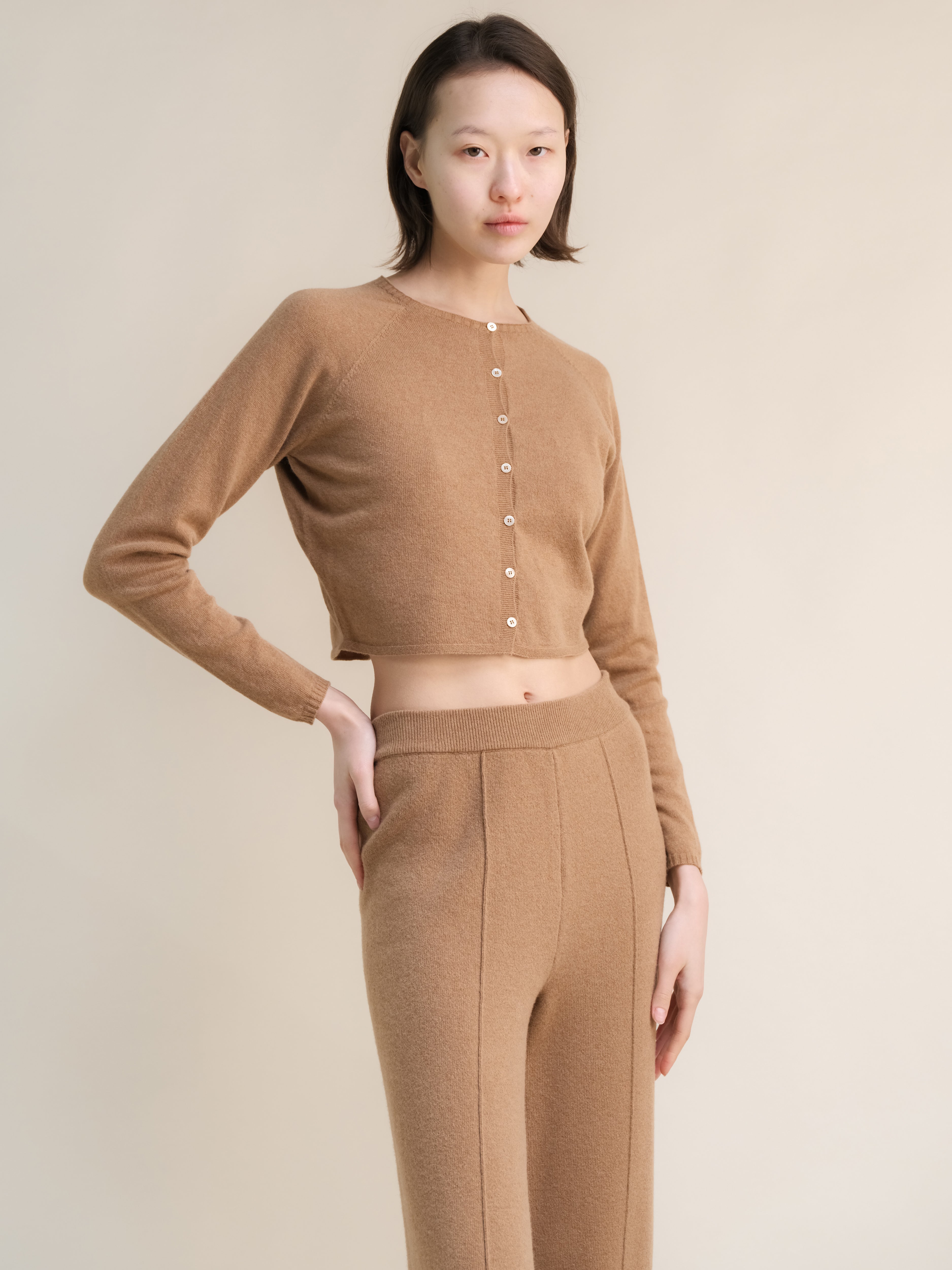 Cashmere Mix Cropped Cardigan