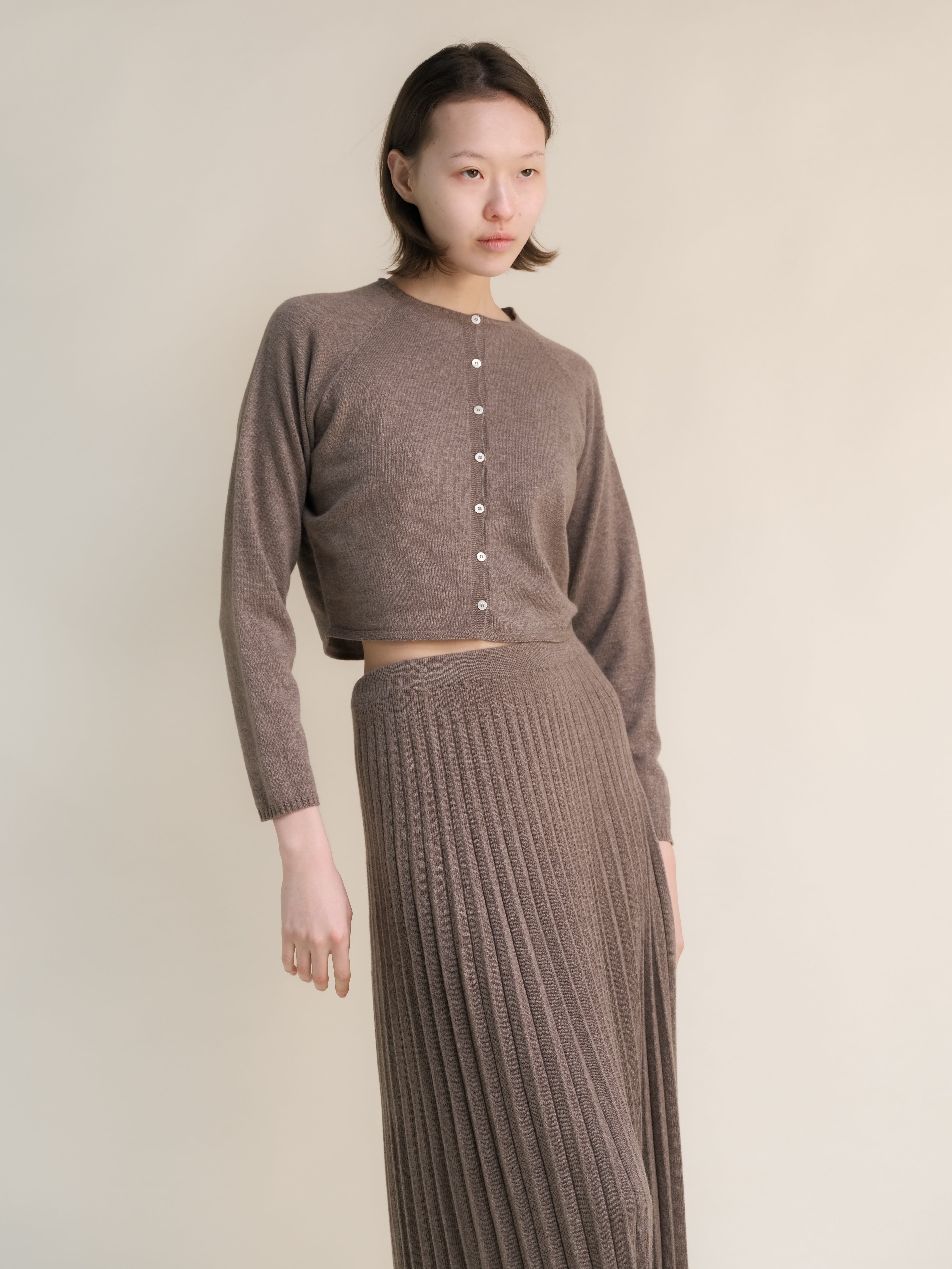 Cashmere Mix Cropped Cardigan