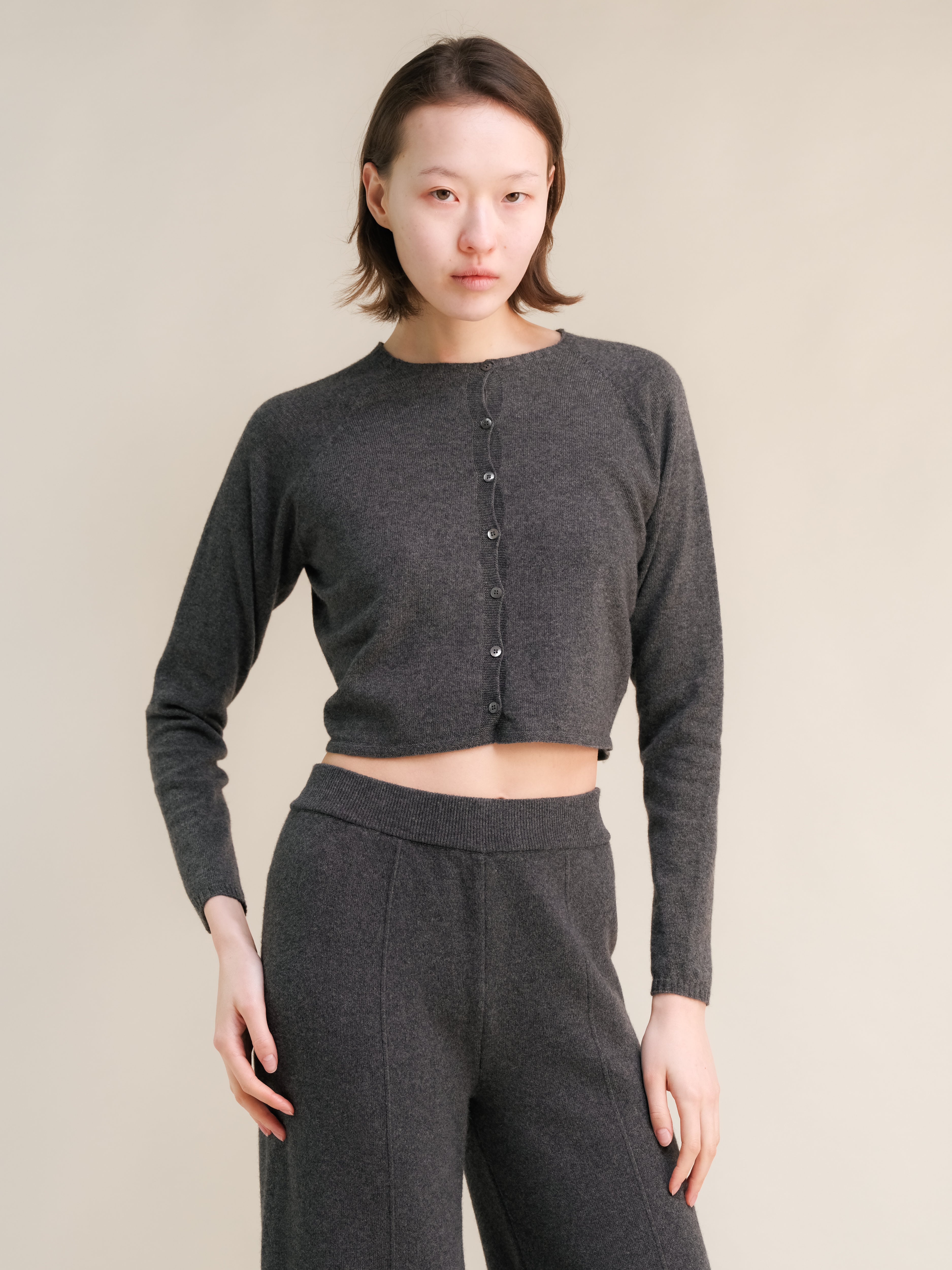 Cashmere Mix Cropped Cardigan