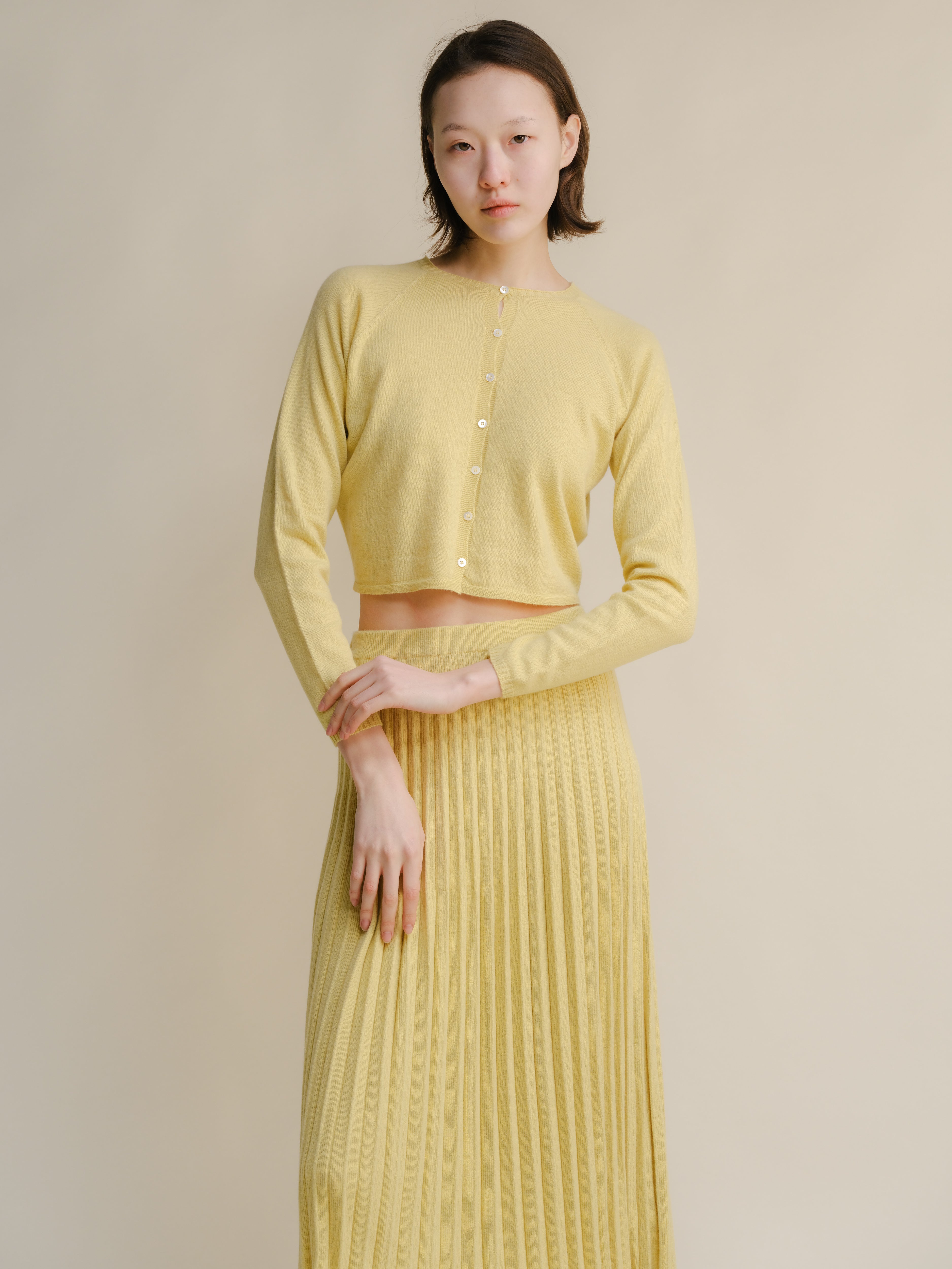 Cashmere Mix Cropped Cardigan