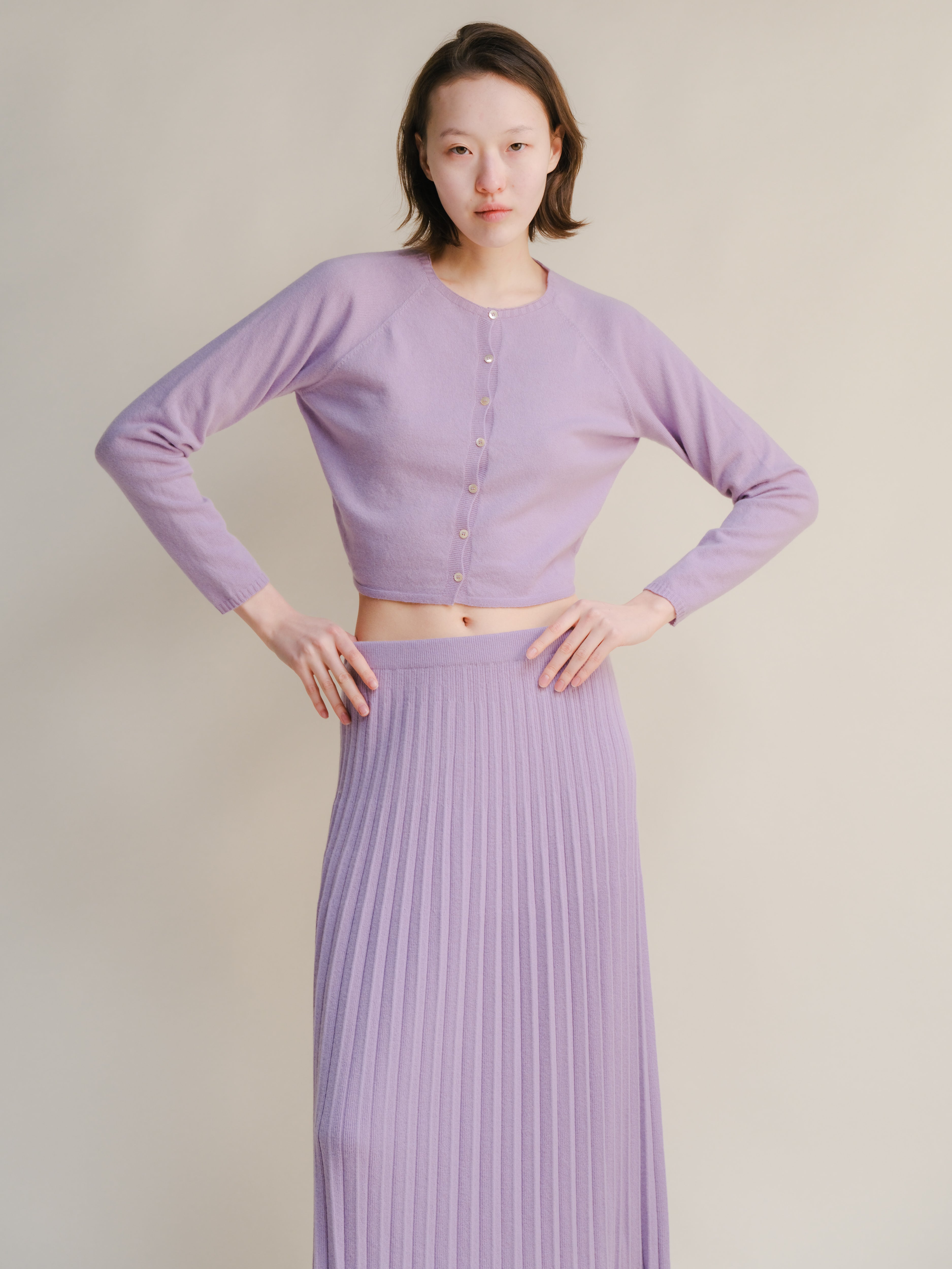 Cashmere Mix Cropped Cardigan