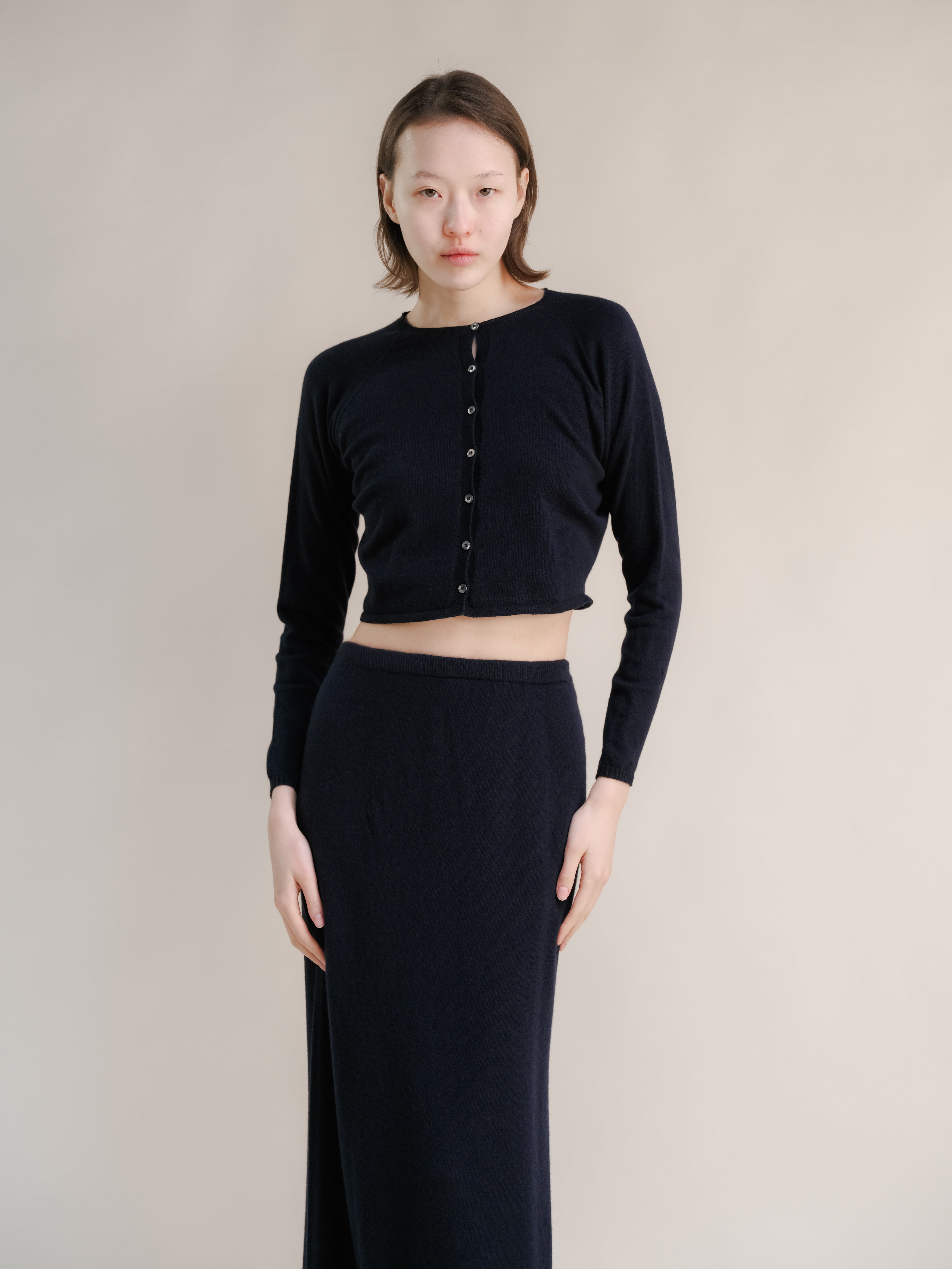 Cashmere Mix Cropped Cardigan