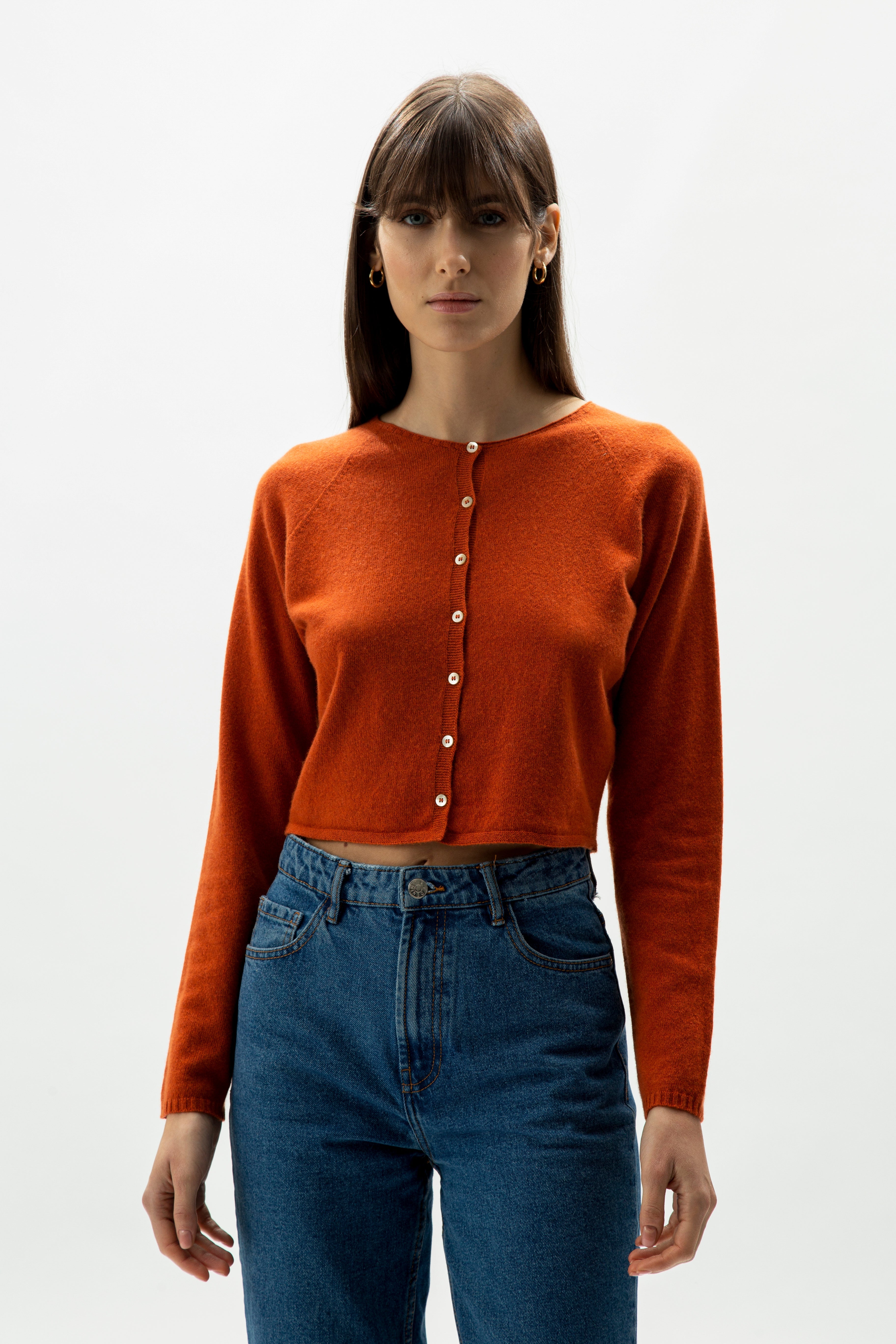 Cashmere Mix Cropped Cardigan