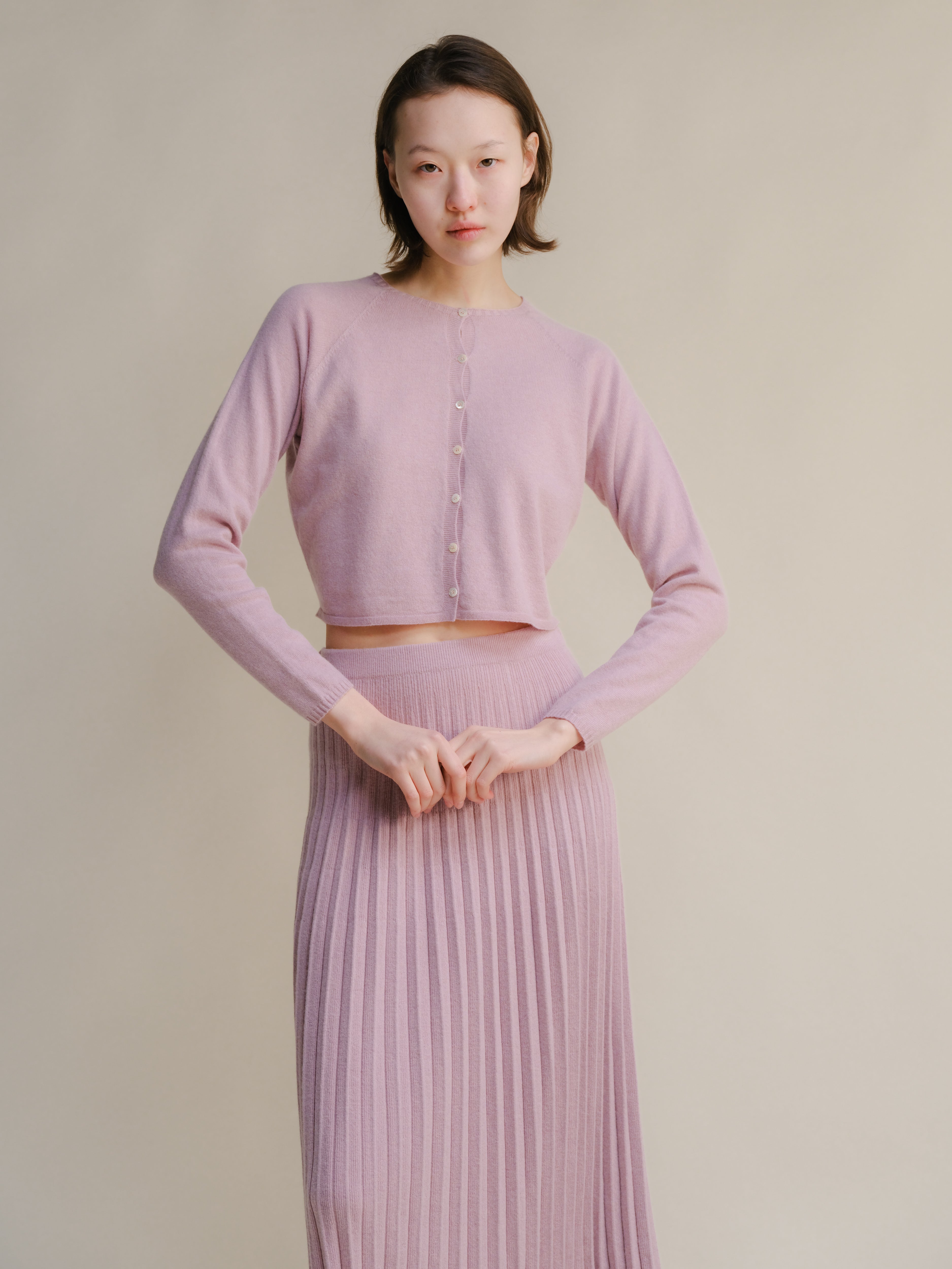 Cashmere Mix Cropped Cardigan