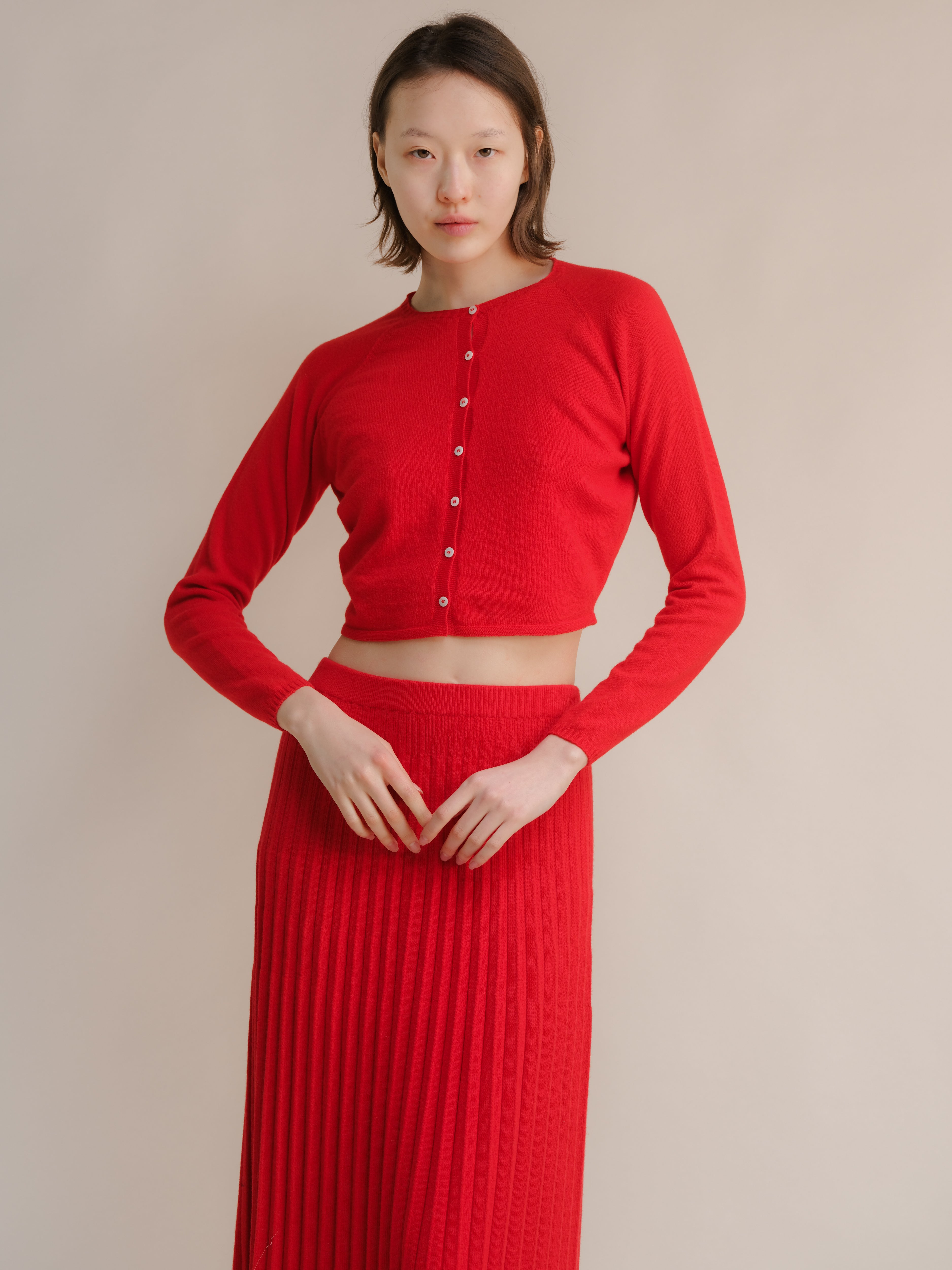 Cashmere Mix Cropped Cardigan