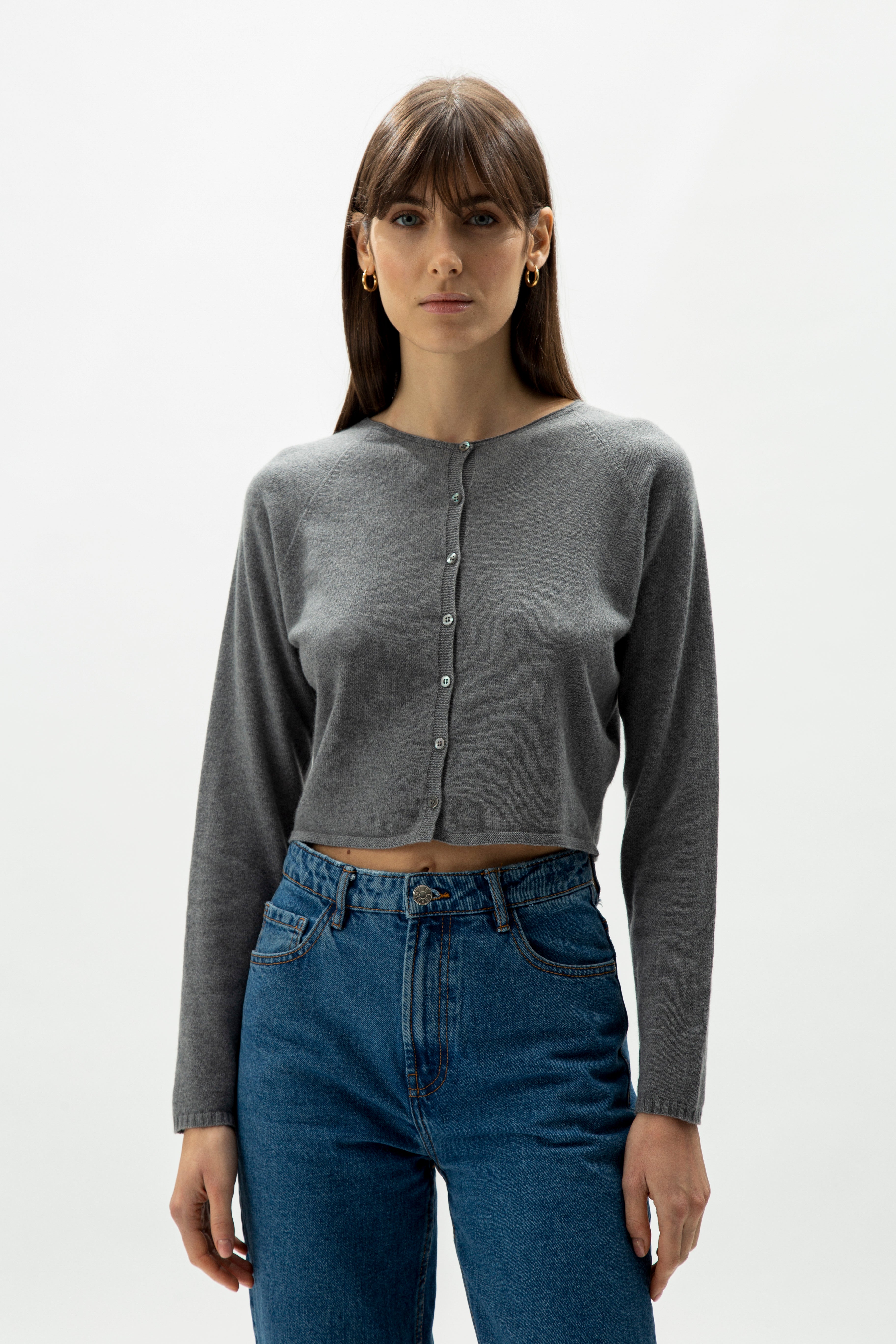 Cashmere Mix Cropped Cardigan