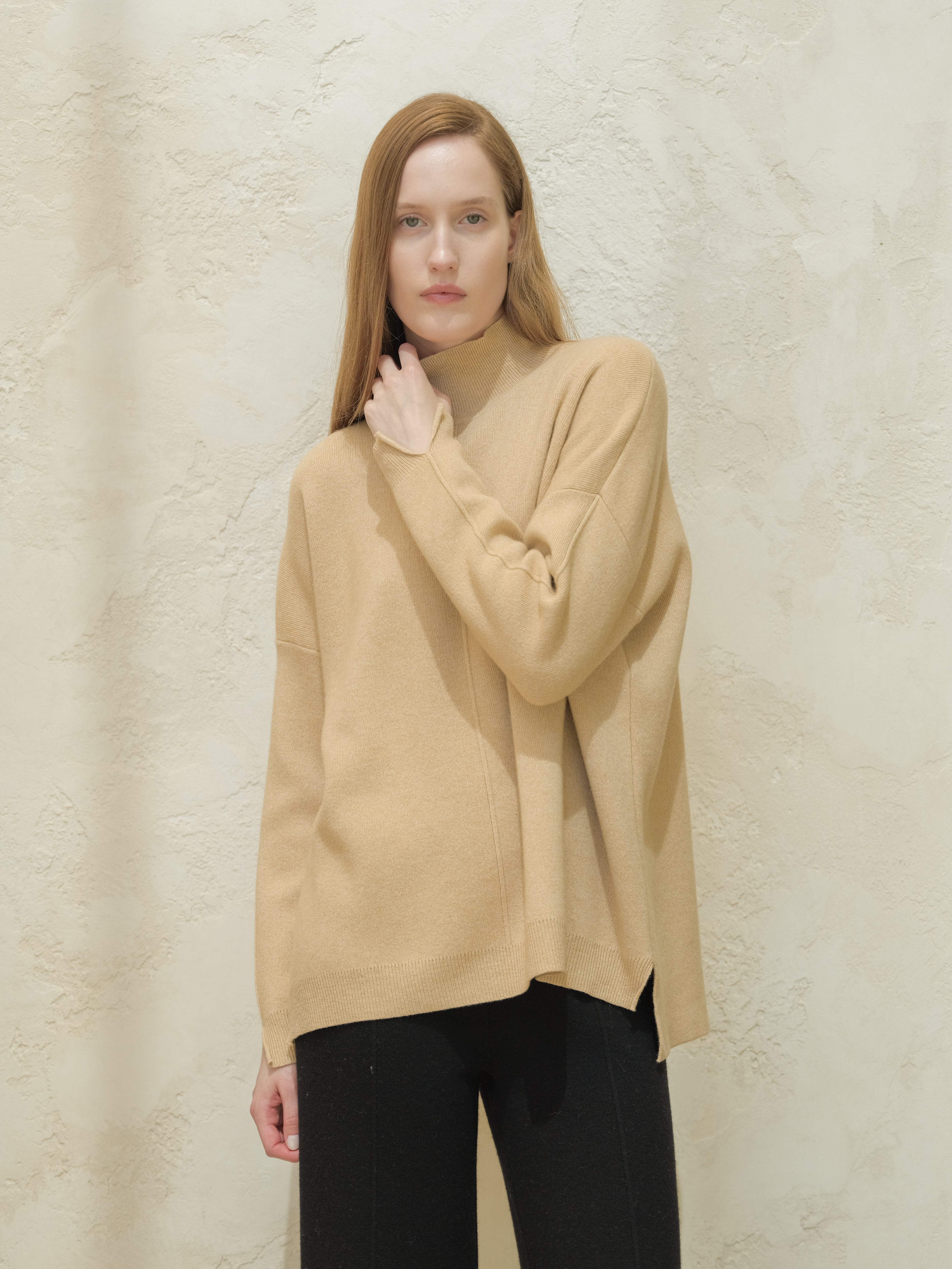 Cashmere Mix Maxi Turtleneck
