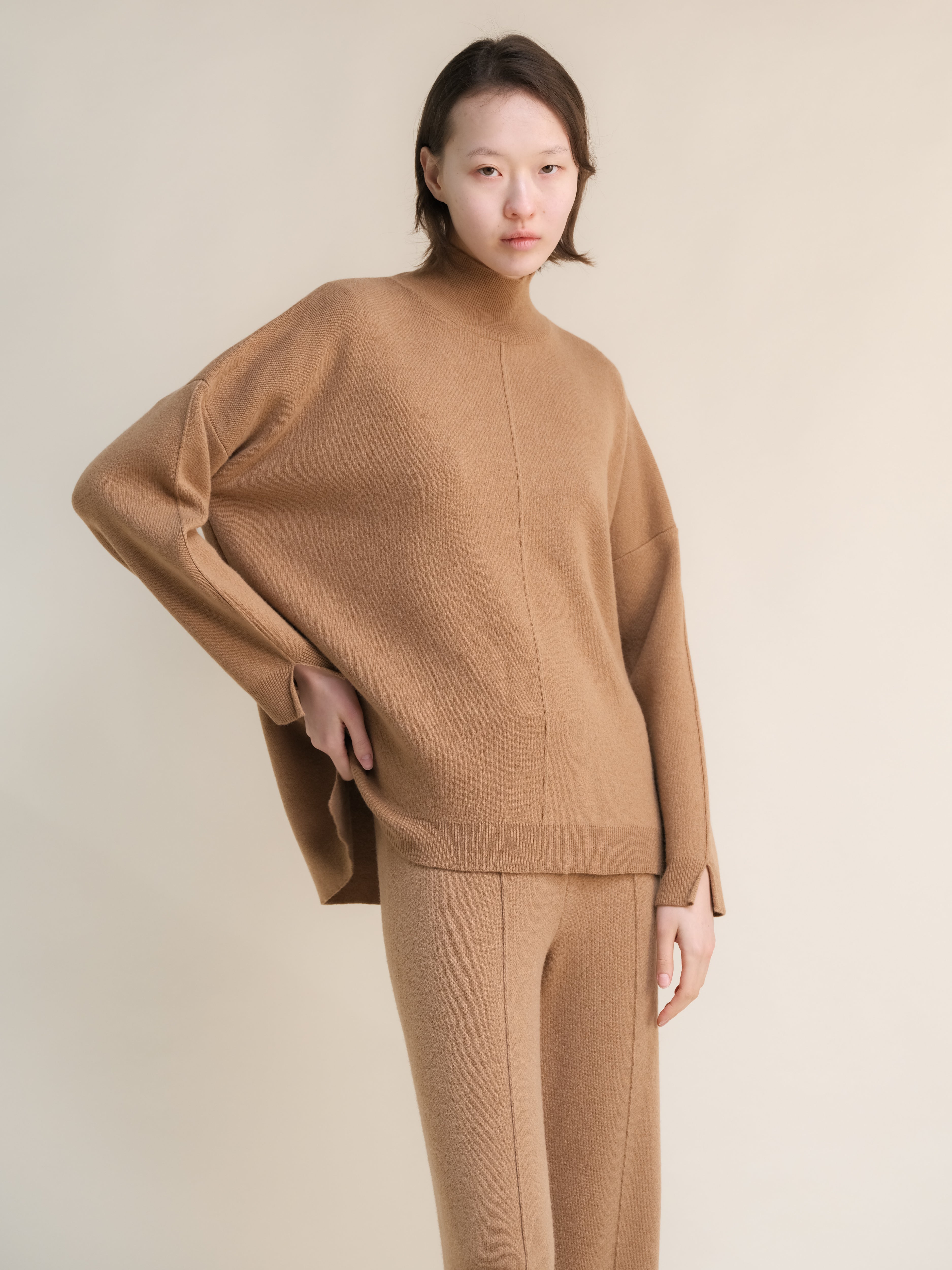 Cashmere Mix Maxi Turtleneck