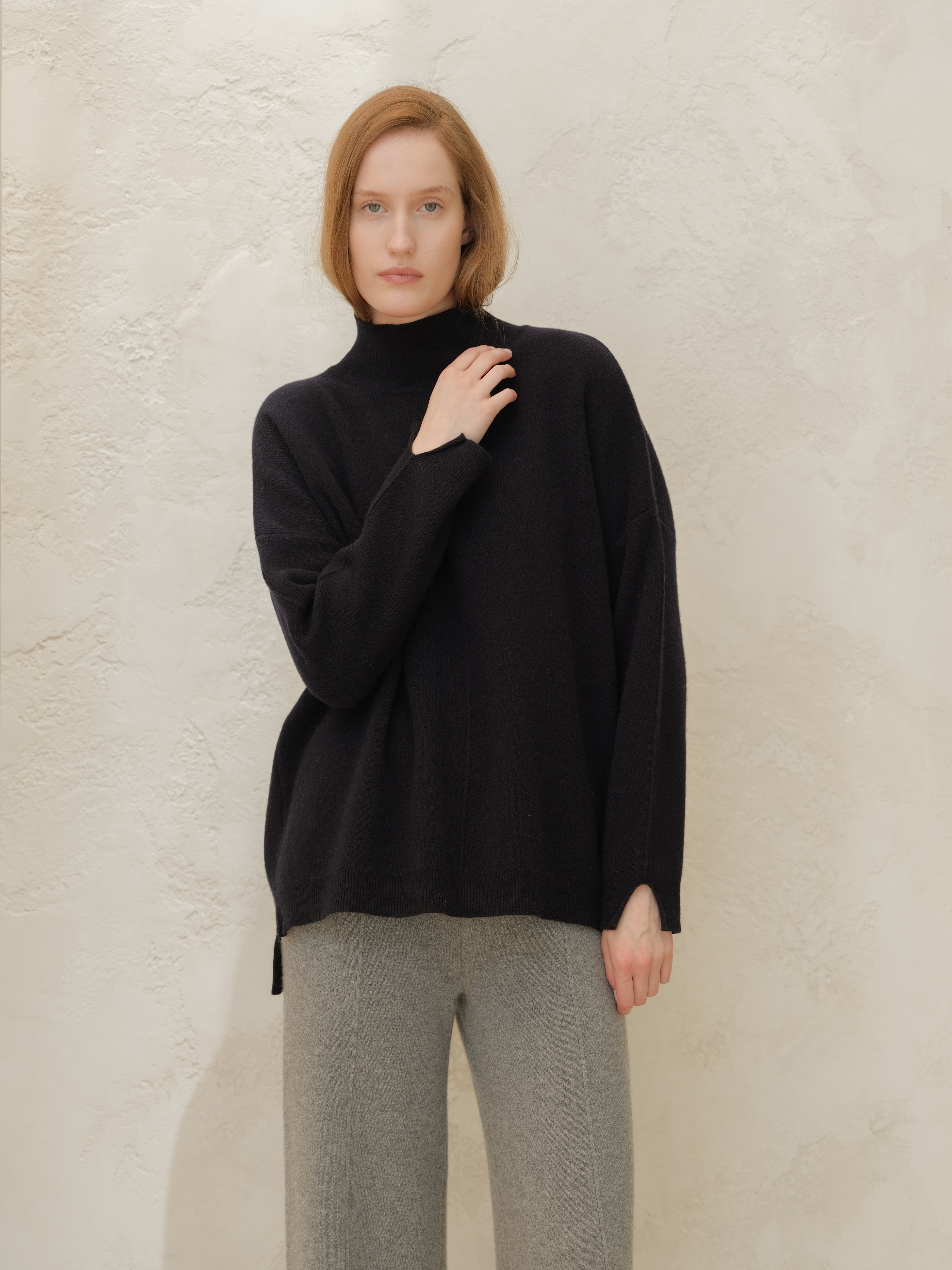 Cashmere Mix Maxi Turtleneck