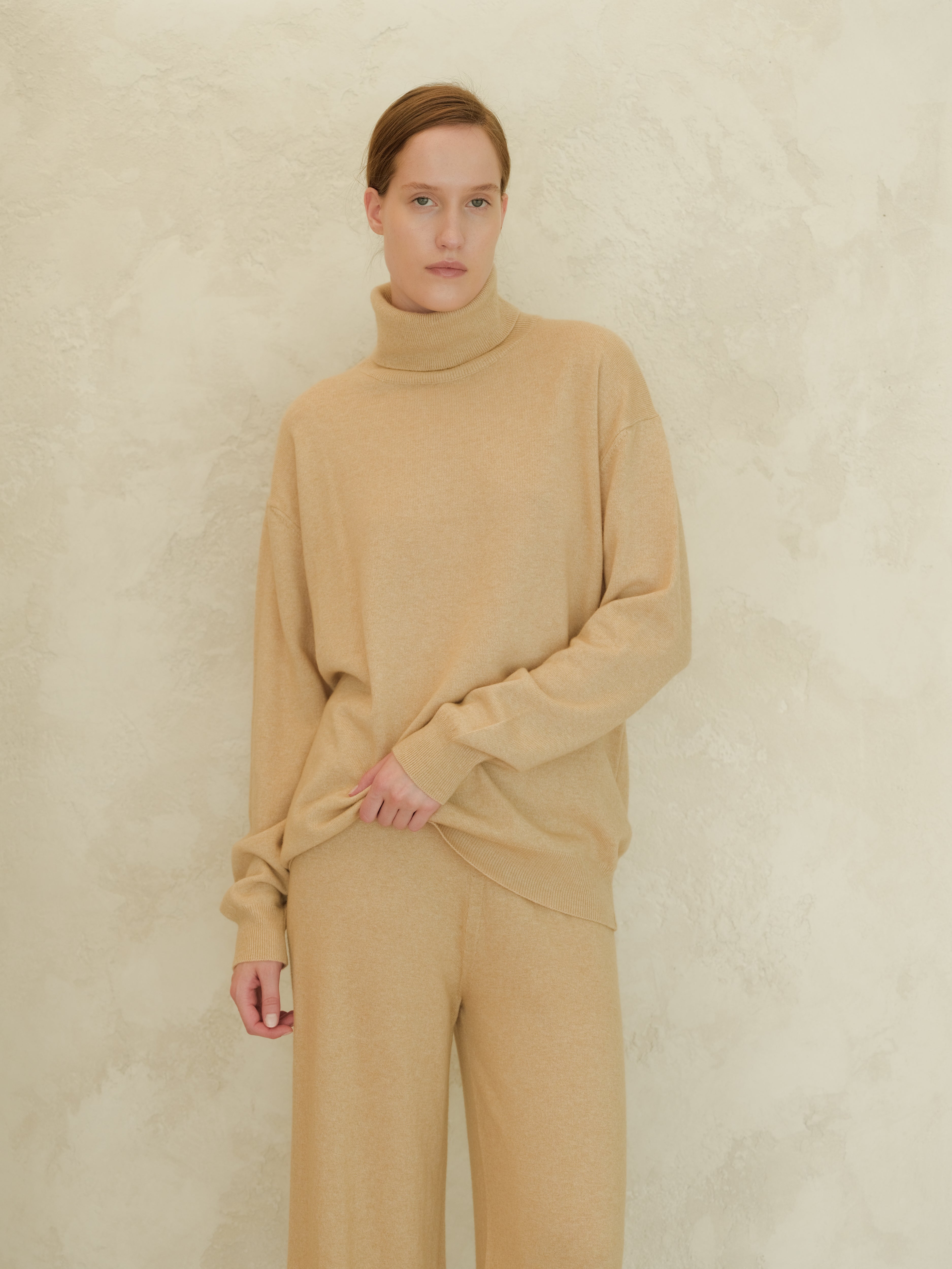 Cashmere Mix Turtleneck Sweater