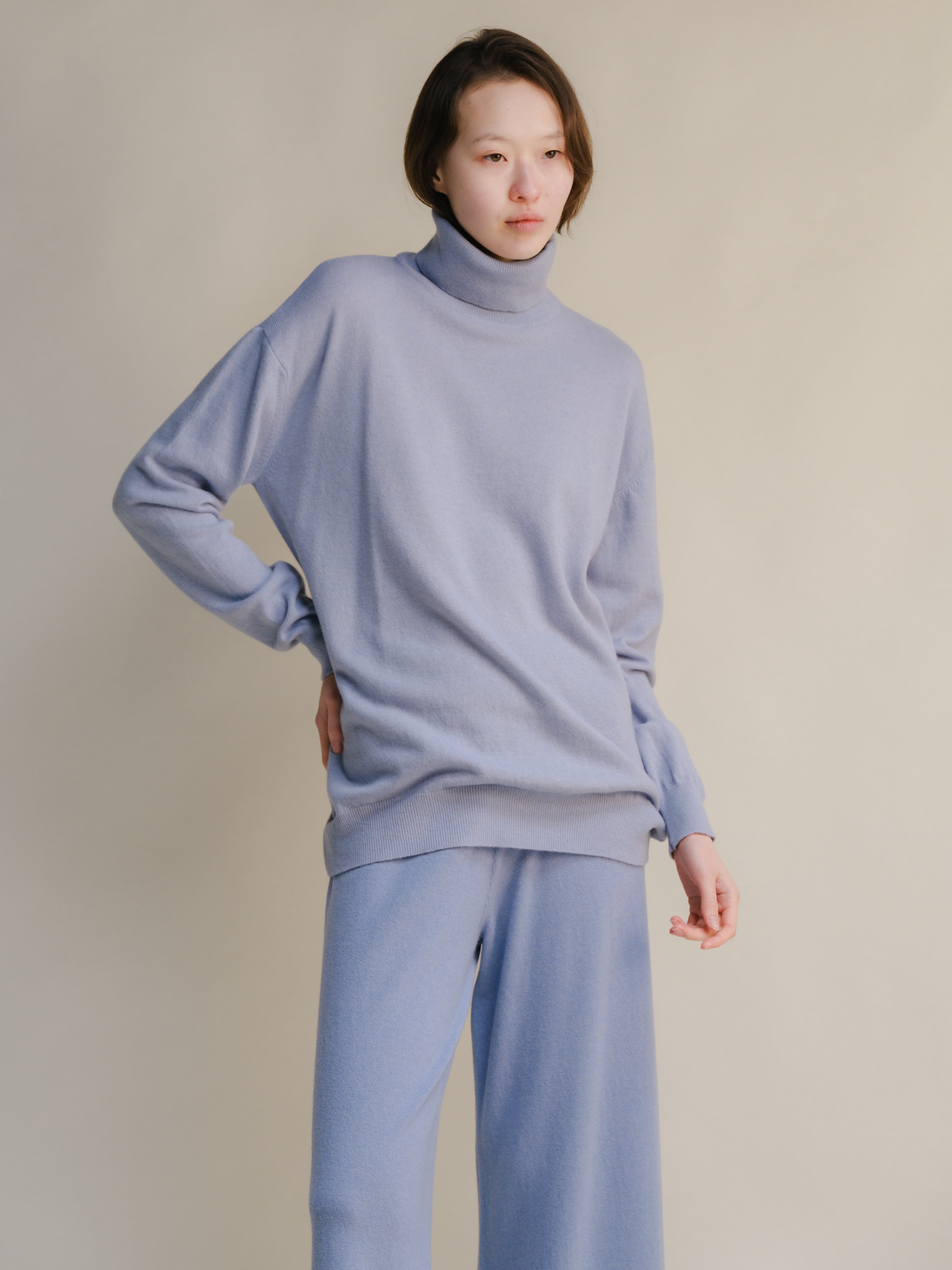 Cashmere Mix Turtleneck Sweater